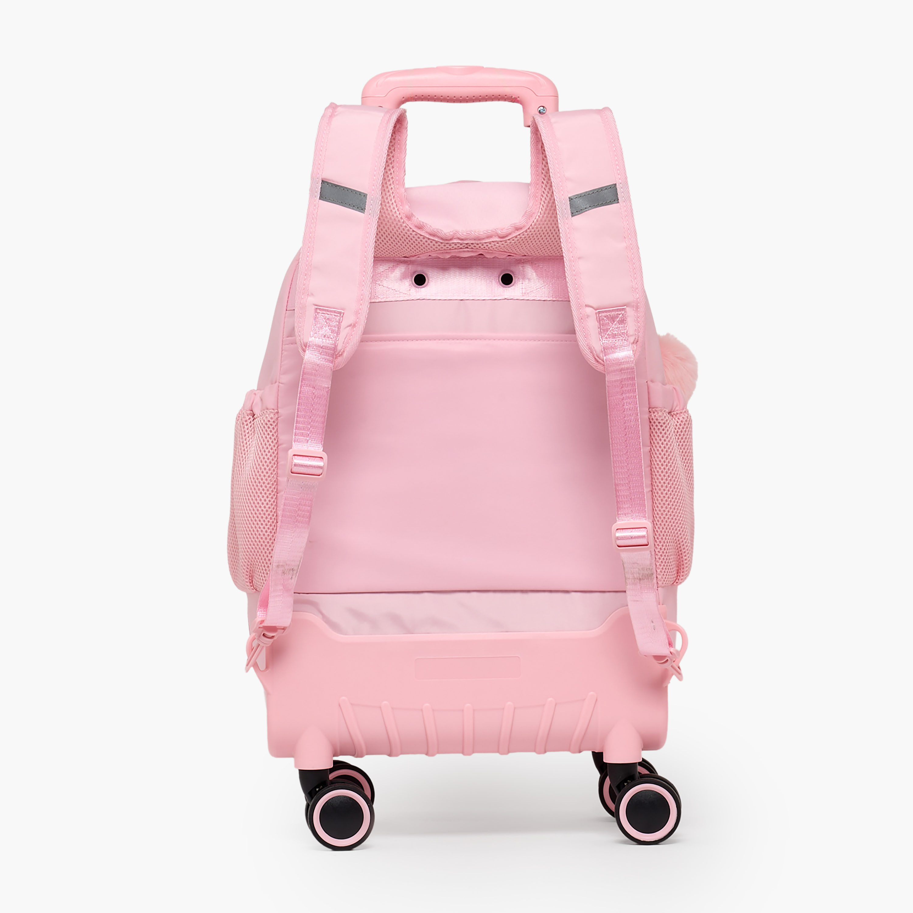 شنطة ترولي بنقوش شعار باربي للبنات 8-12 سنة مع مقبض قابل للسحب - 18 بوصة-school-bagsandbackpacks-trolleybags-image-9