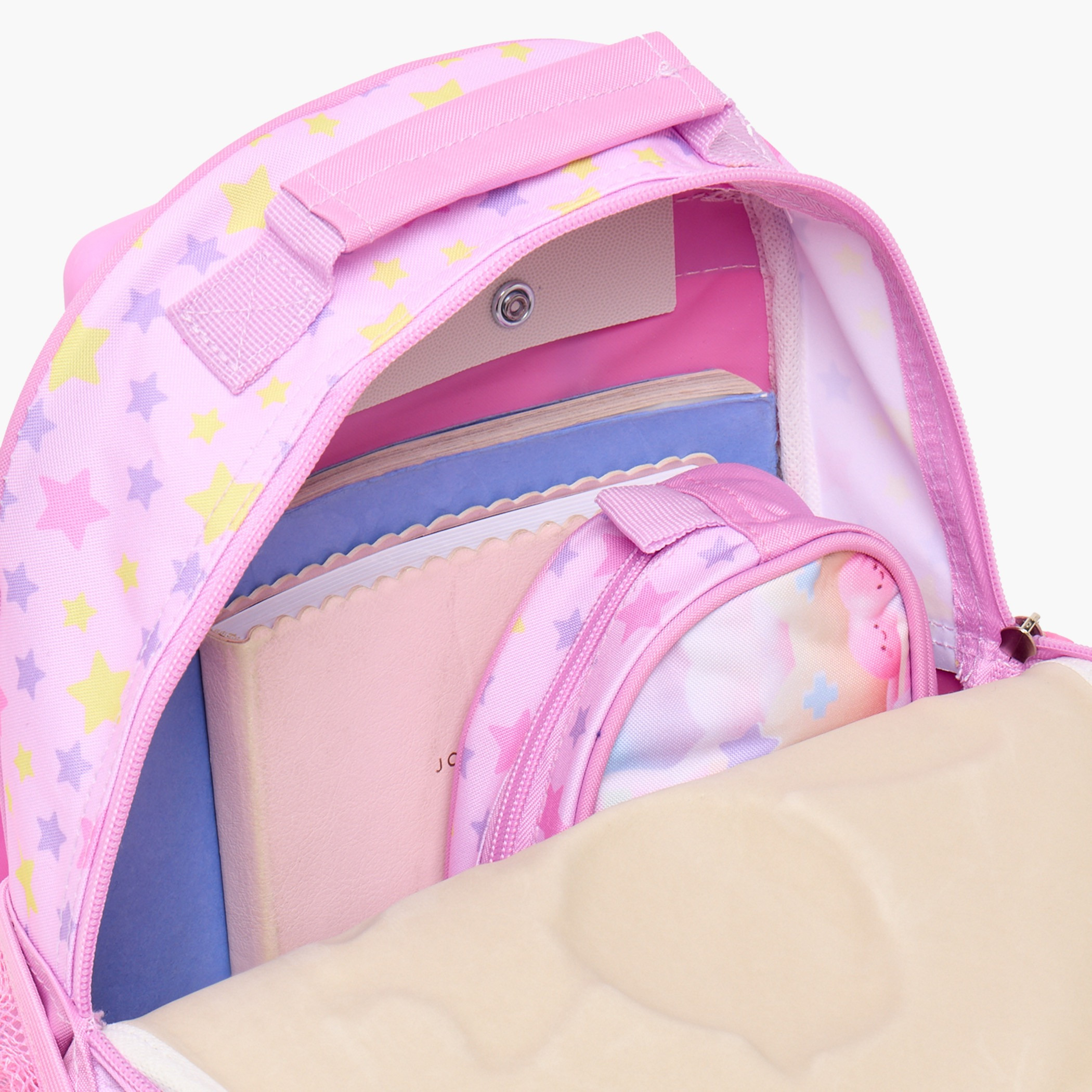 طقم شنطة ترولي بطبعة الجنيات للبنات 3-5 سنوات مع شنطة غداء - 3 قطع-school-bagsandbackpacks-trolleybags-image-10