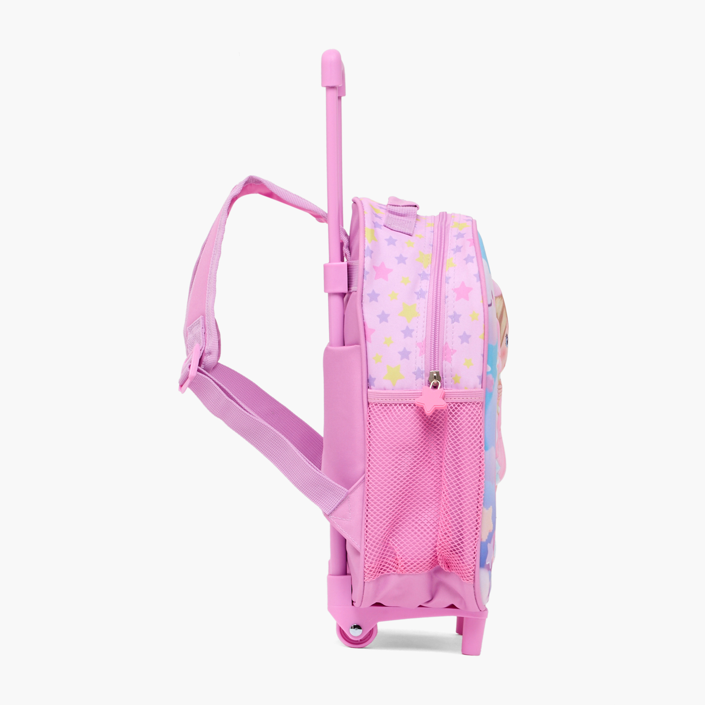طقم شنطة ترولي بطبعة الجنيات للبنات 3-5 سنوات مع شنطة غداء - 3 قطع-school-bagsandbackpacks-trolleybags-image-12