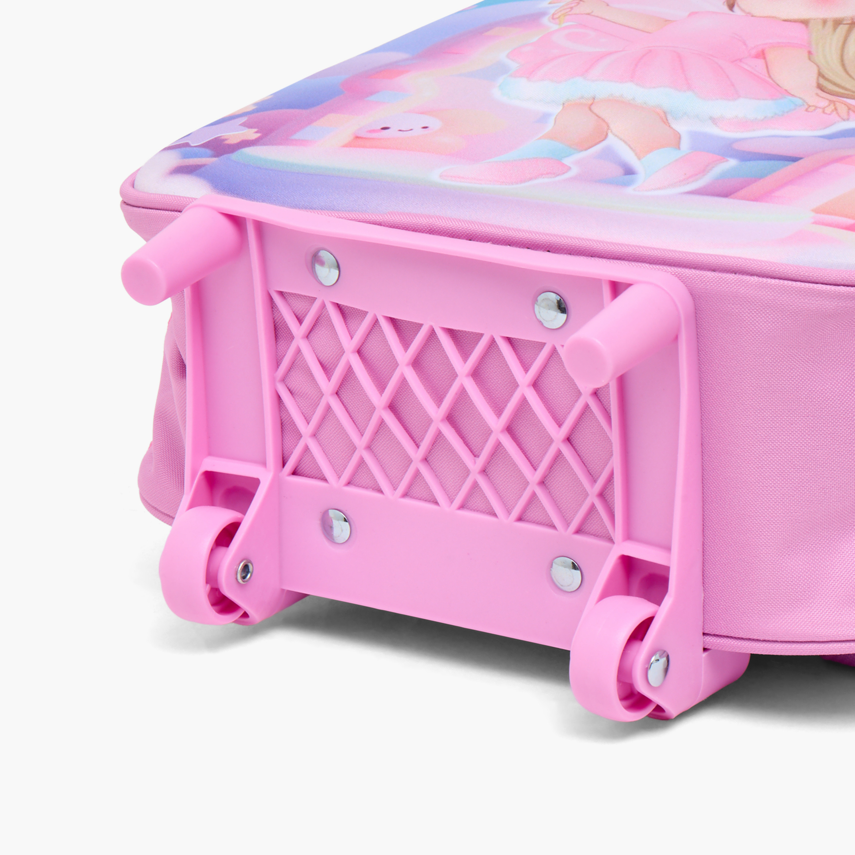 طقم شنطة ترولي بطبعة الجنيات للبنات 3-5 سنوات مع شنطة غداء - 3 قطع-school-bagsandbackpacks-trolleybags-image-14