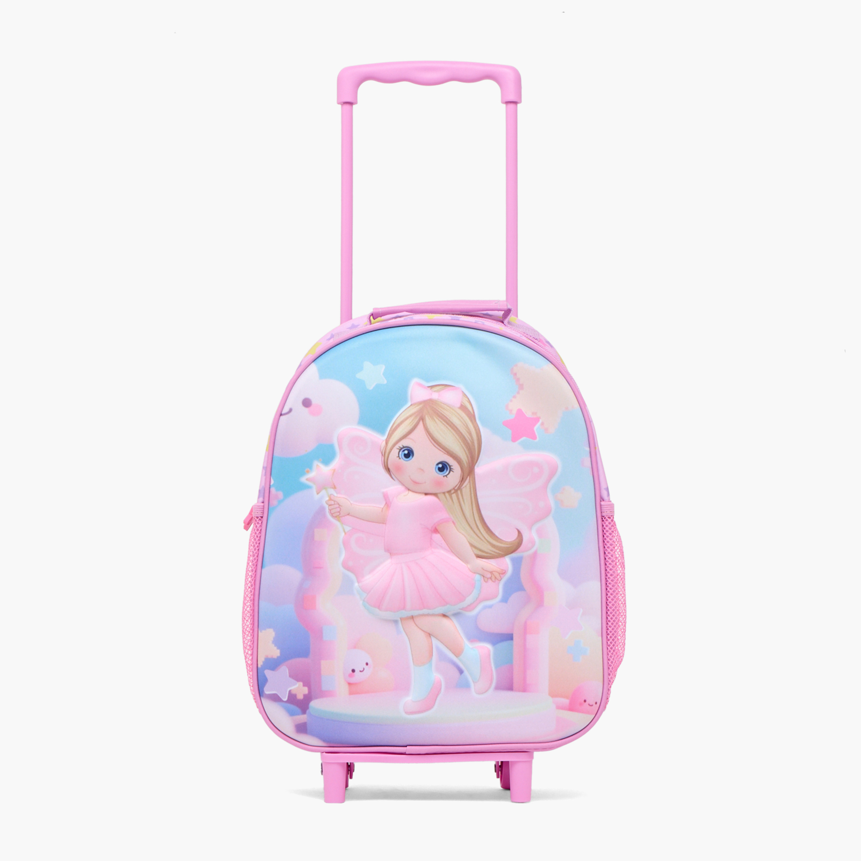 طقم شنطة ترولي بطبعة الجنيات للبنات 3-5 سنوات مع شنطة غداء - 3 قطع-school-bagsandbackpacks-trolleybags-image-8