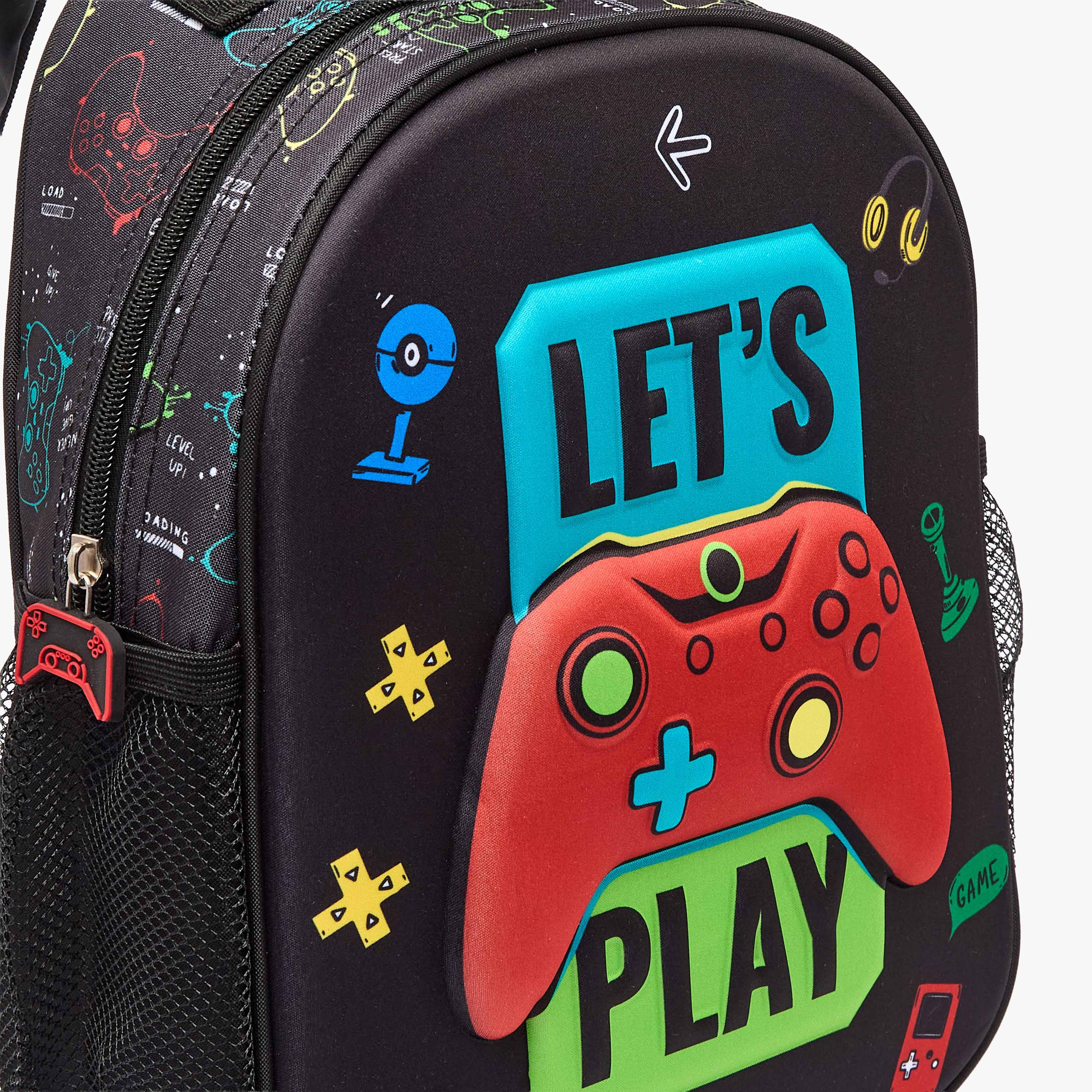 شنطة ترولي بطبعات ألعاب للأولاد بعمر 5-8 سنوات من جونيورز - 14 بوصة-school-bagsandbackpacks-trolleybags-image-4