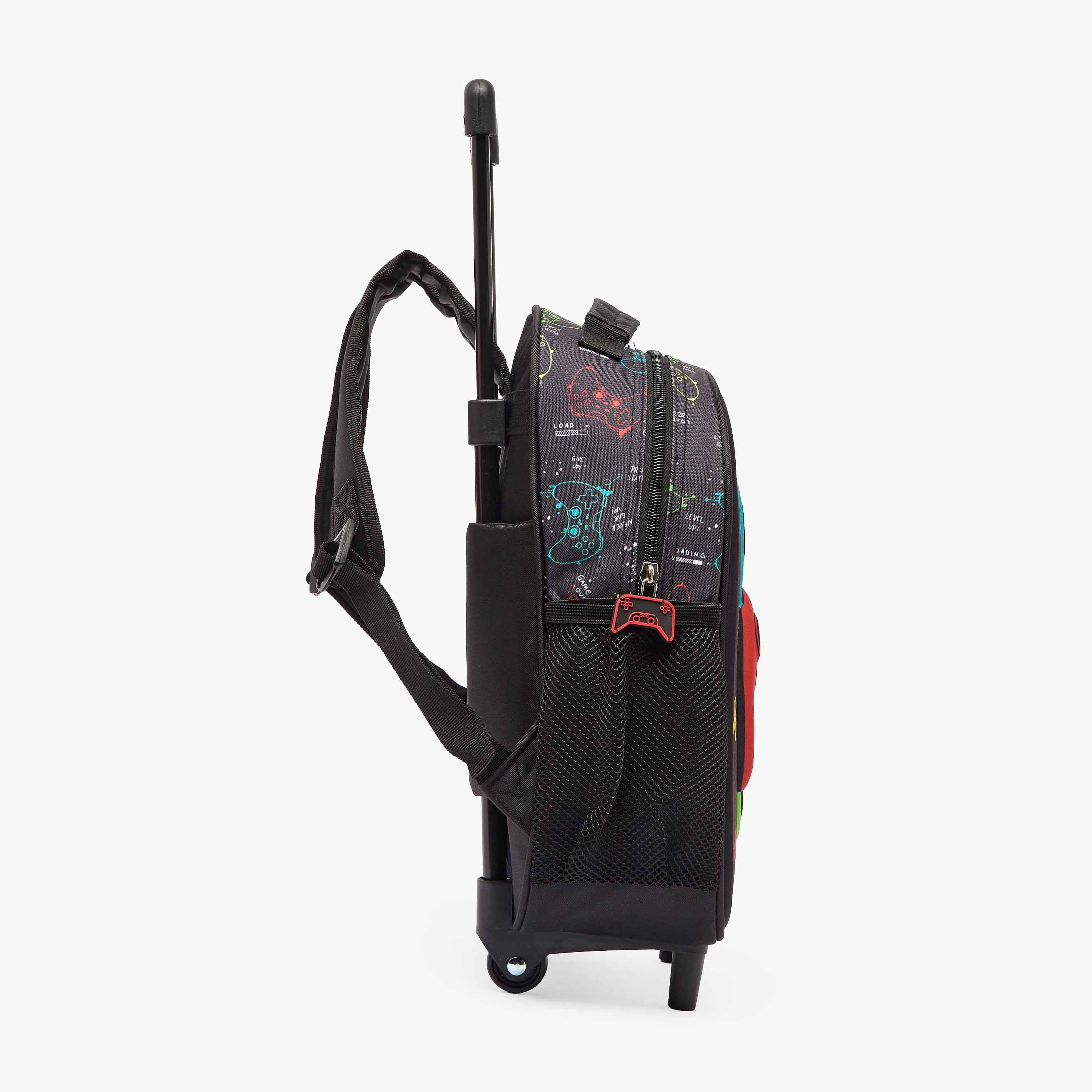 شنطة ترولي بطبعات ألعاب للأولاد بعمر 5-8 سنوات من جونيورز - 14 بوصة-school-bagsandbackpacks-trolleybags-image-9