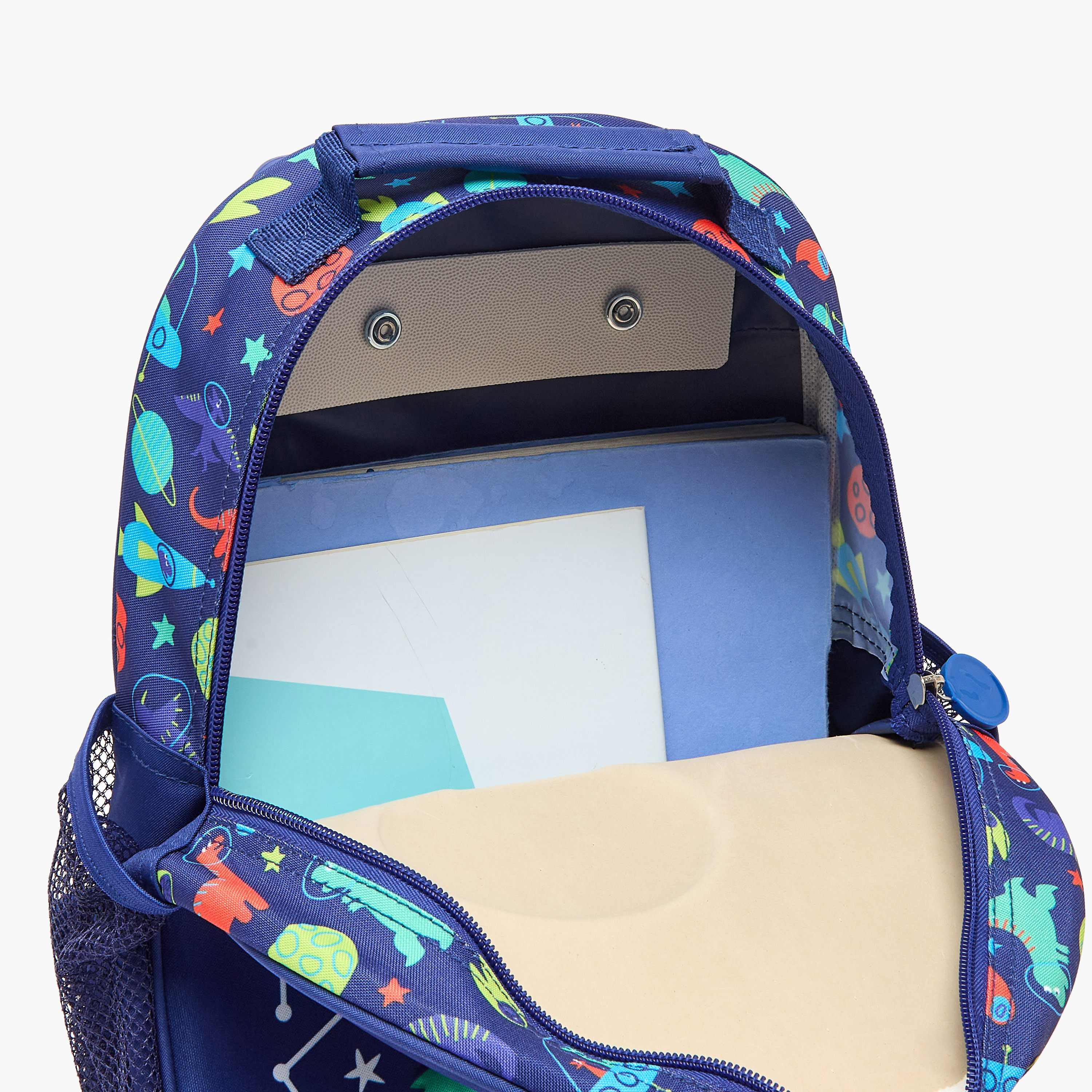 Juniors Dinosaur Print Trolley Bag for Boys 3-5 Years with Lunch Bag and Pencil Pouch - 14 inches-school-bagsandbackpacks-trolleybags-image-11