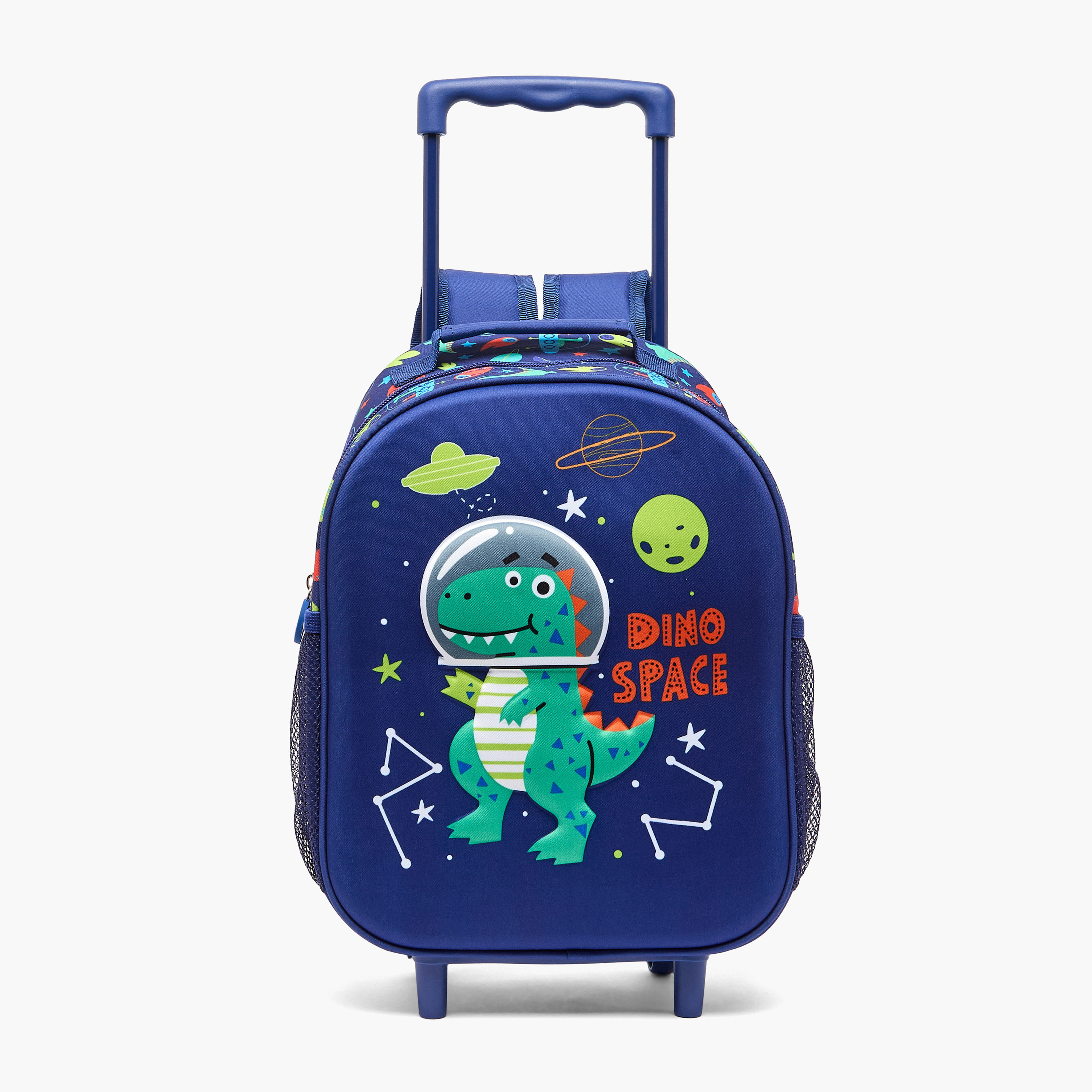Juniors Dinosaur Print Trolley Bag for Boys 3-5 Years with Lunch Bag and Pencil Pouch - 14 inches-school-bagsandbackpacks-trolleybags-image-4