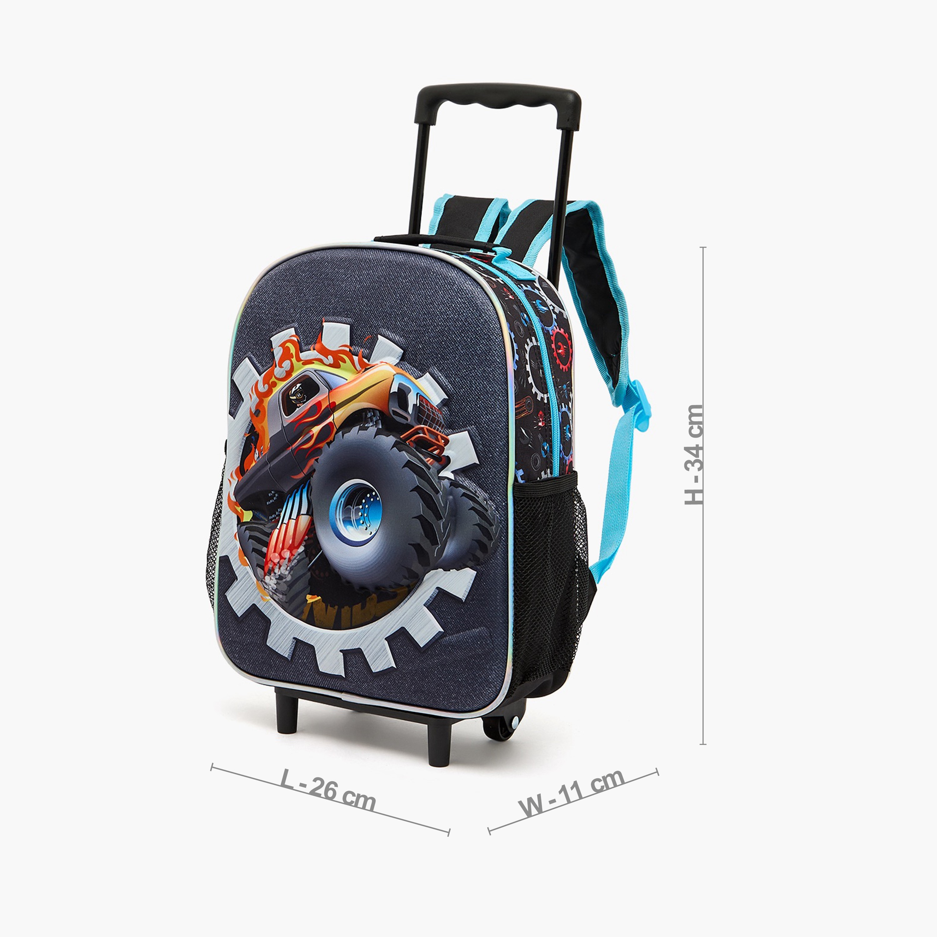 طقم شنطة ترولي وشنطة غداء 3 قطع بطبعات للأولاد بعمر 5-8 سنوات من جونيورز - 14 بوصة-school-bagsandbackpacks-backpacks-image-7