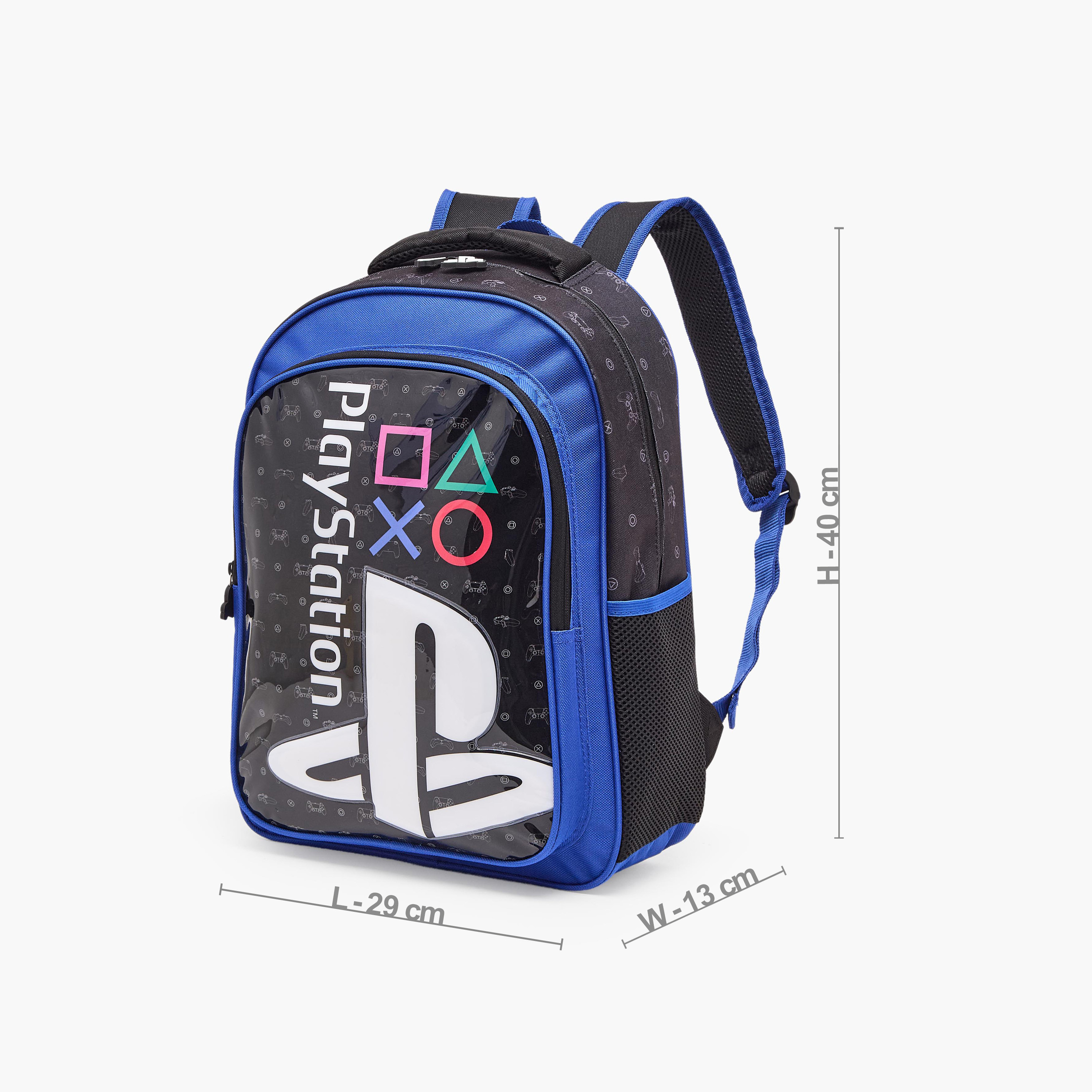 طقم شنطة ظهر مدرسية 5 قطع للأولاد 5-8 سنوات مع قارورة بطبعات بلايستيشن - 16 بوصة-school-bagsandbackpacks-backpacks-image-8