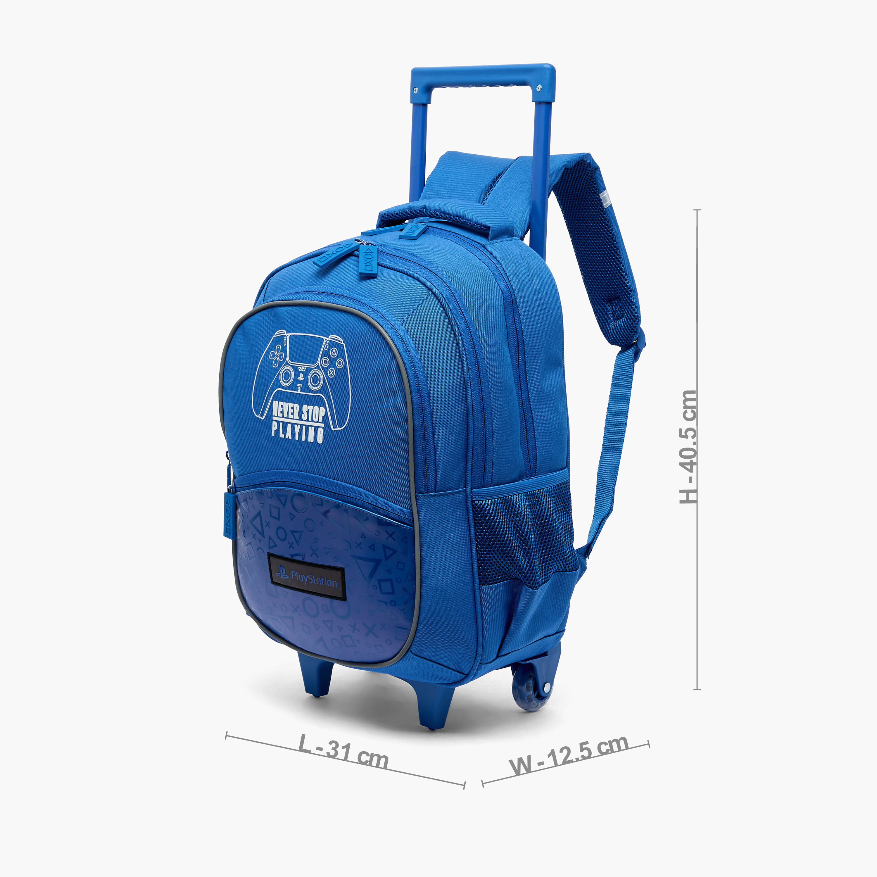 شنطة ترولي للأولاد 5-8 سنوات بمقبض قابل للسحب وطبعات - 16 بوصة-school-bagsandbackpacks-trolleybags-image-14