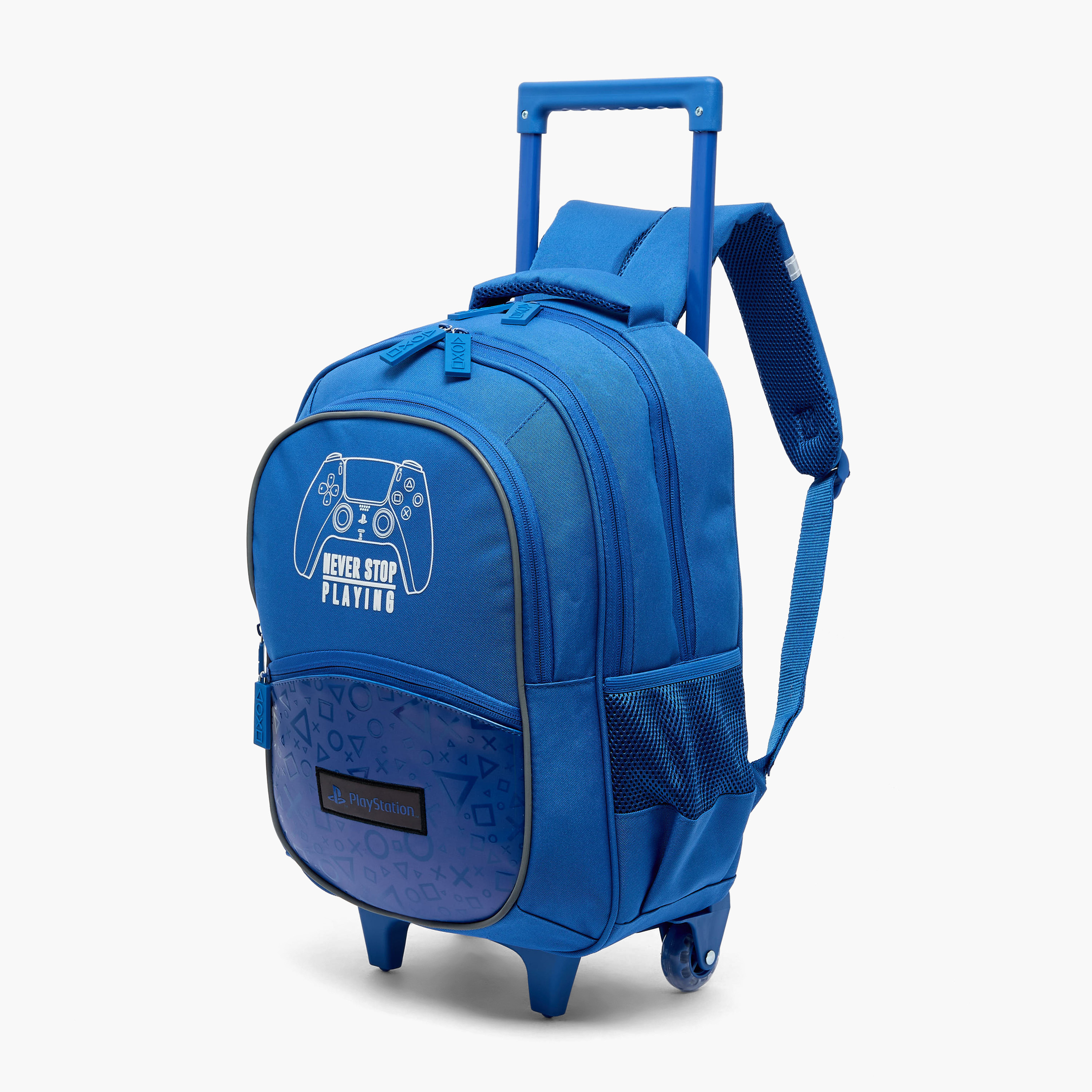 شنطة ترولي للأولاد 5-8 سنوات بمقبض قابل للسحب وطبعات - 16 بوصة-school-bagsandbackpacks-trolleybags-image-3