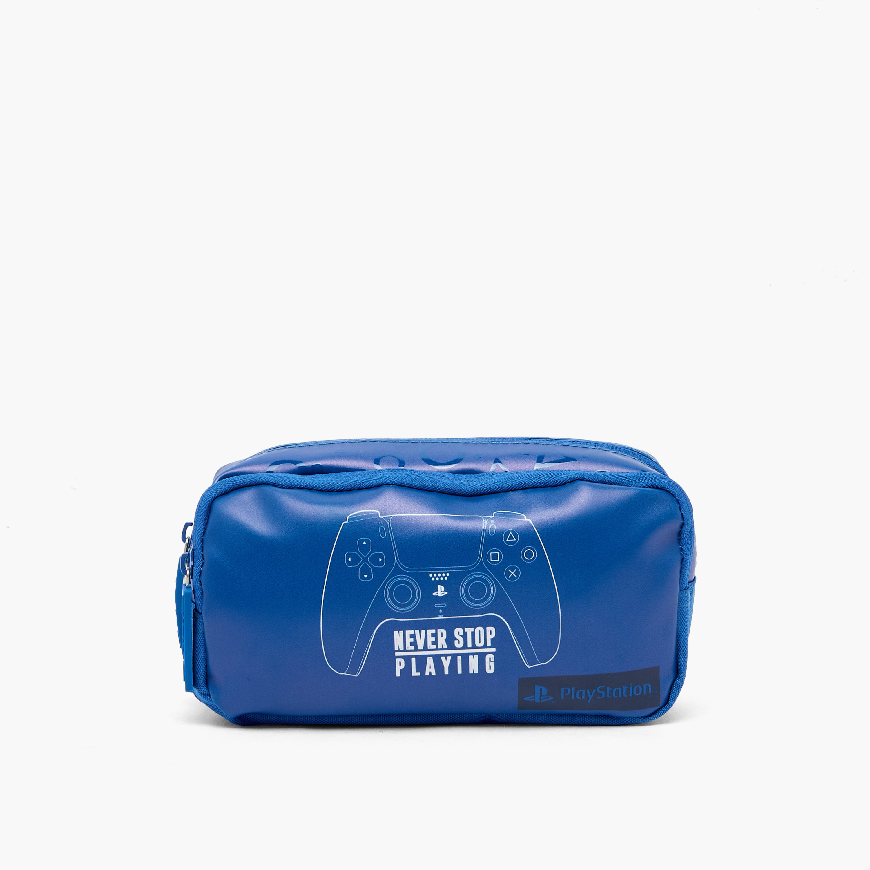 PlayStation Gaming Print Pencil Pouch with 2 Compartments-school-stationery-pencilcases-image-1