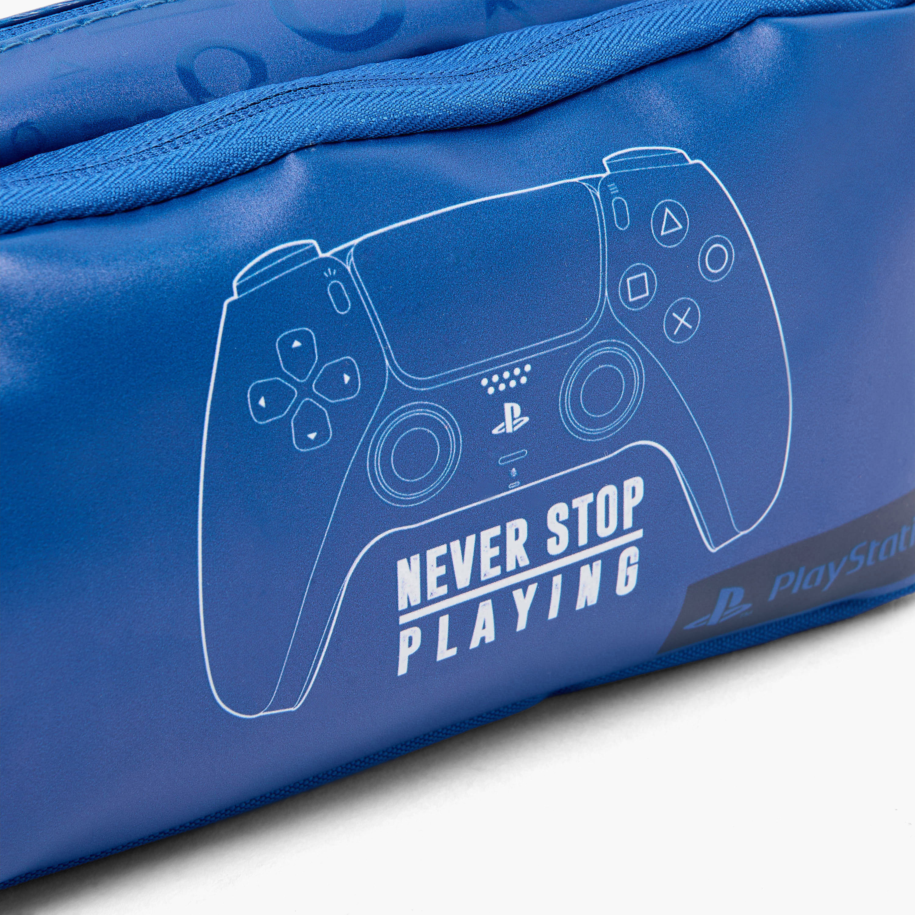PlayStation Gaming Print Pencil Pouch with 2 Compartments-school-stationery-pencilcases-image-6