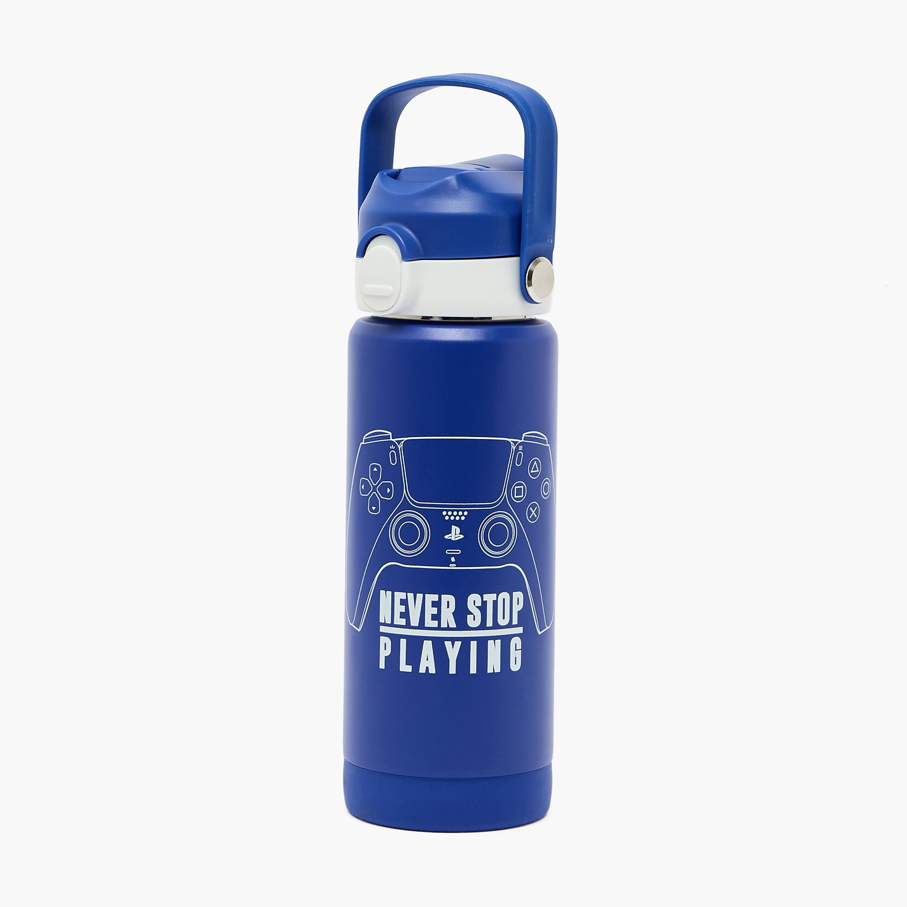 PlayStation Game Controller Print Stainless Steel Water Bottle with Flip Spout and Handle - 500 ml-school-waterbottles-image-1