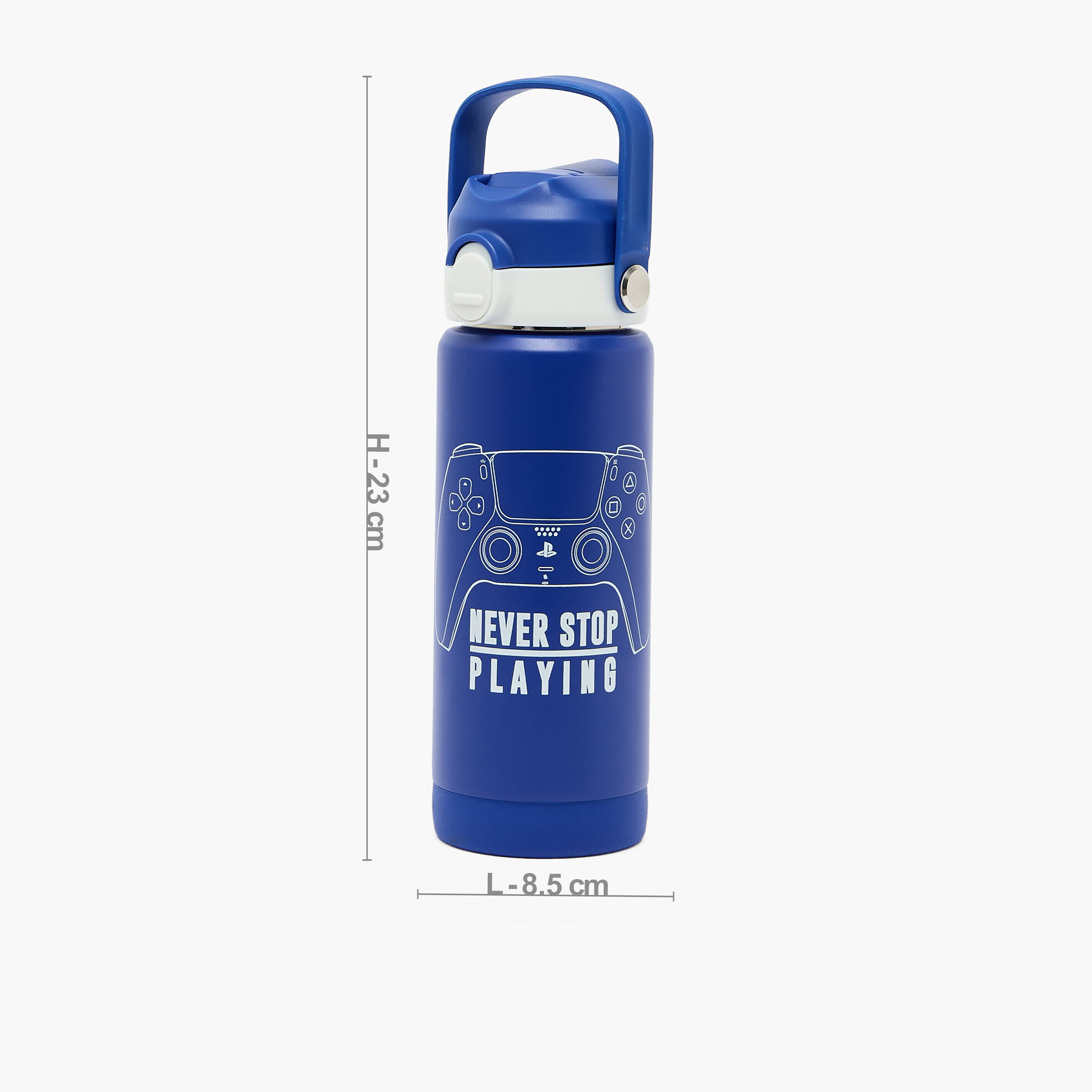 PlayStation Game Controller Print Stainless Steel Water Bottle with Flip Spout and Handle - 500 ml-school-waterbottles-image-3