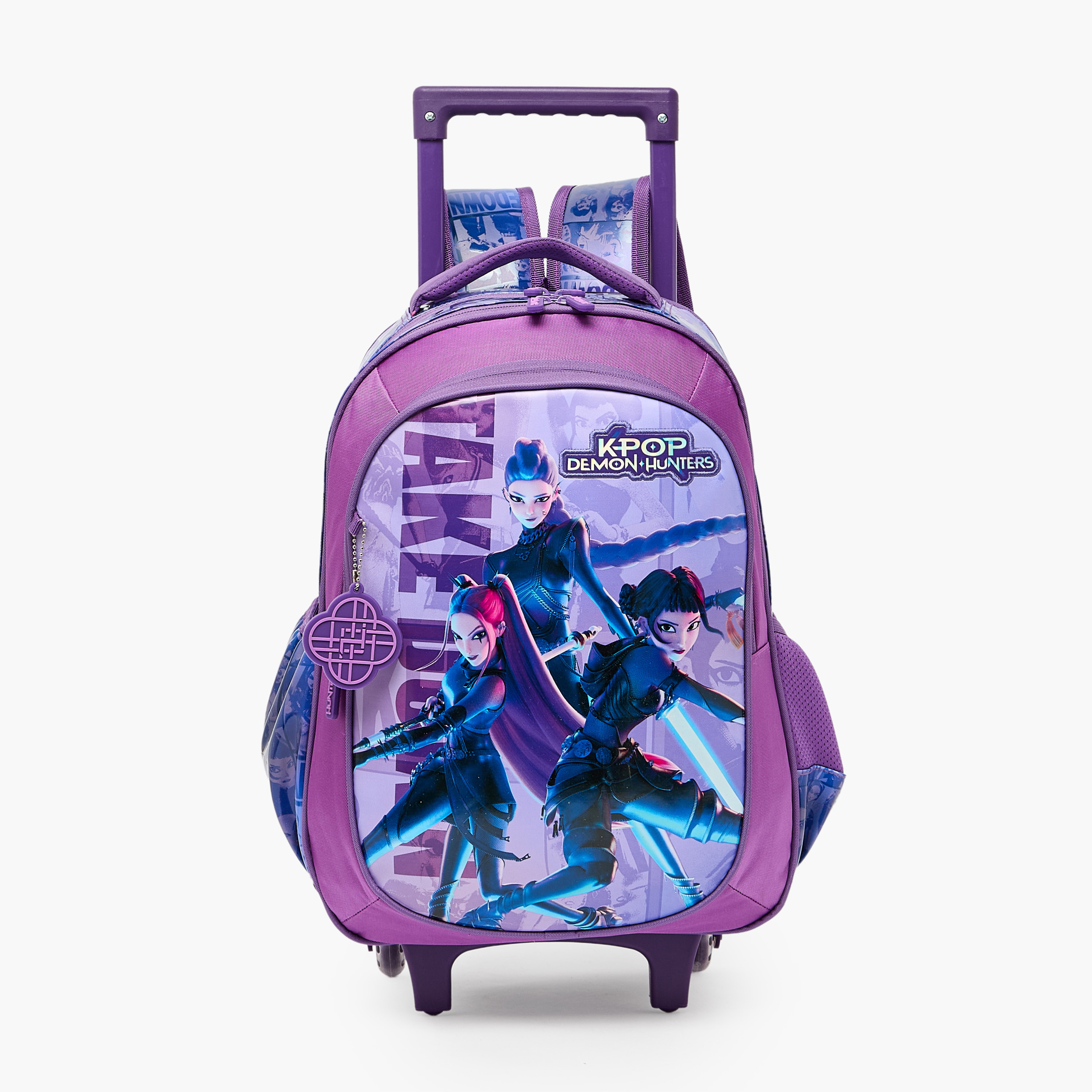 Netflix KPop Demon Hunters Print Trolley Bag for Girls 5-8 Years with Padded Straps - 16 inches-school-bagsandbackpacks-trolleybags-image-2
