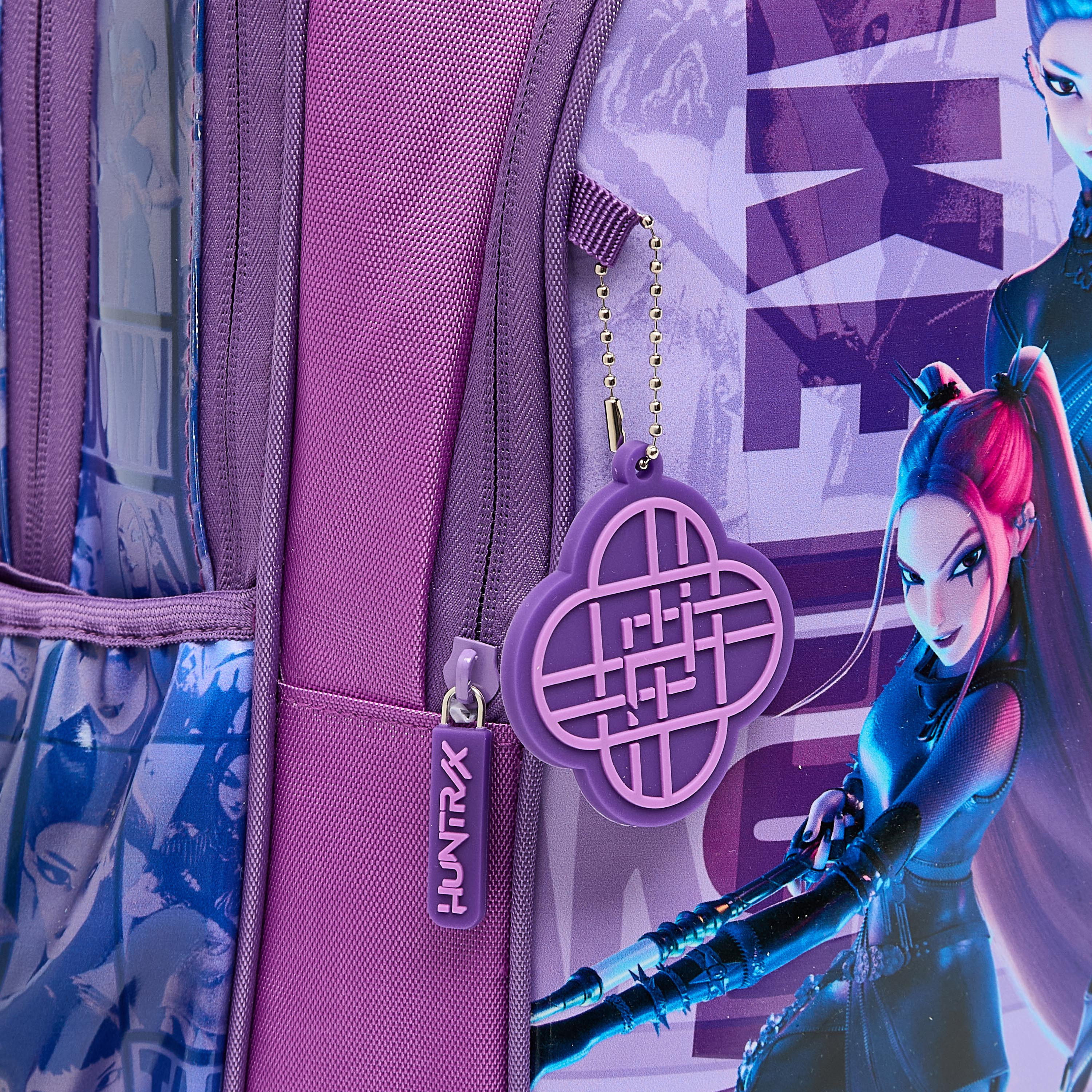 Netflix KPop Demon Hunters Print Trolley Bag for Girls 5-8 Years with Padded Straps - 16 inches-school-bagsandbackpacks-trolleybags-image-5