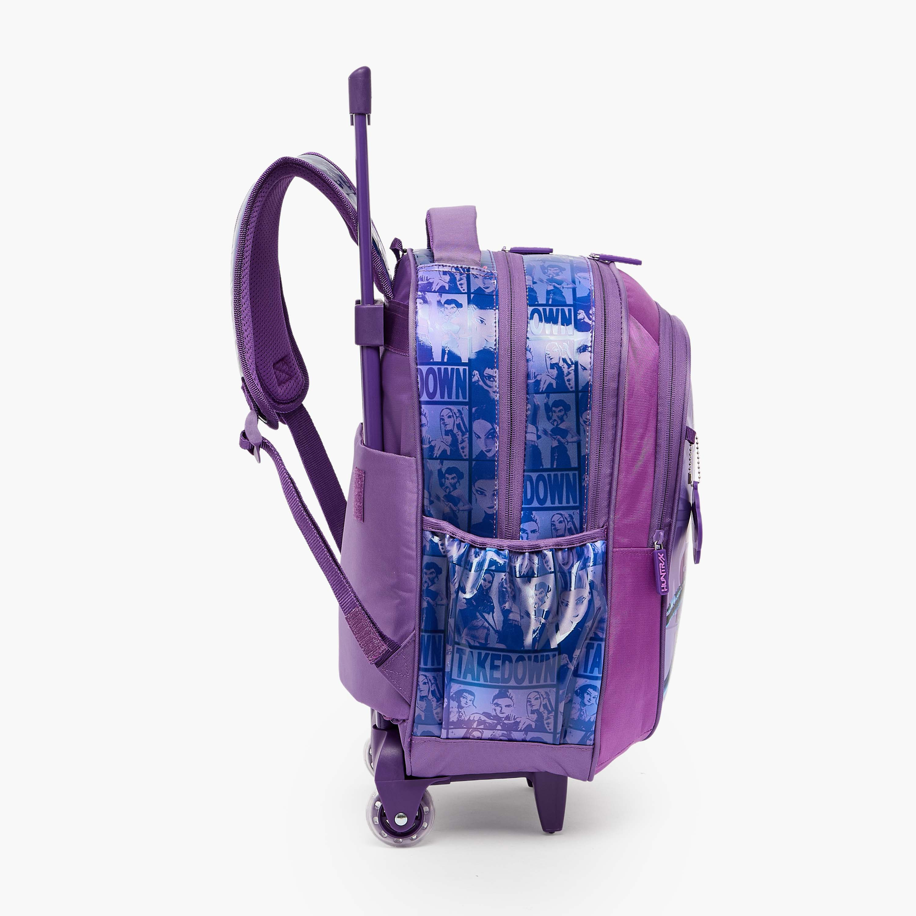 Netflix KPop Demon Hunters Print Trolley Bag for Girls 5-8 Years with Padded Straps - 16 inches-school-bagsandbackpacks-trolleybags-image-9