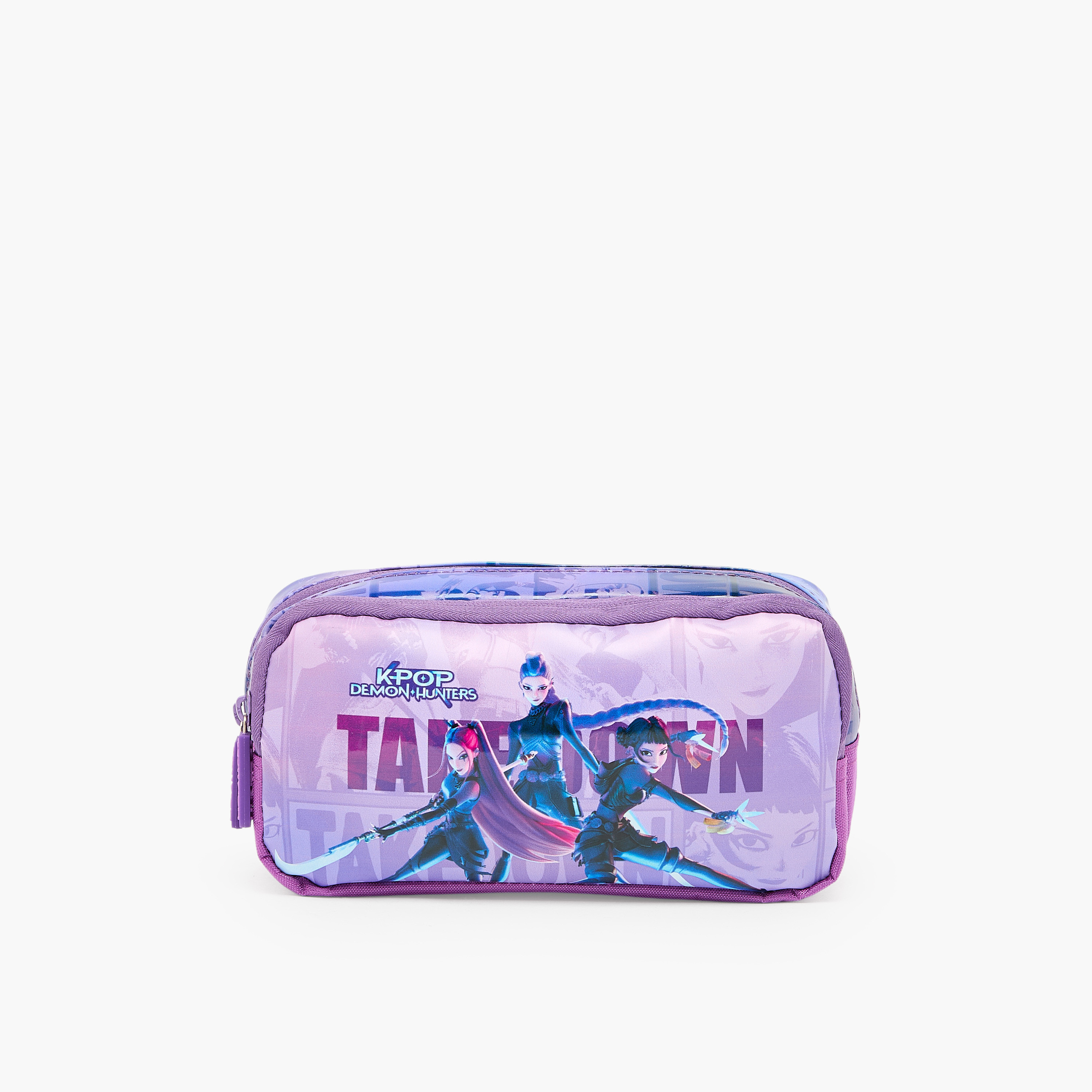 Netflix KPop Demon Hunters Print Pencil Pouch with 2 Compartments-school-stationery-pencilcases-image-1