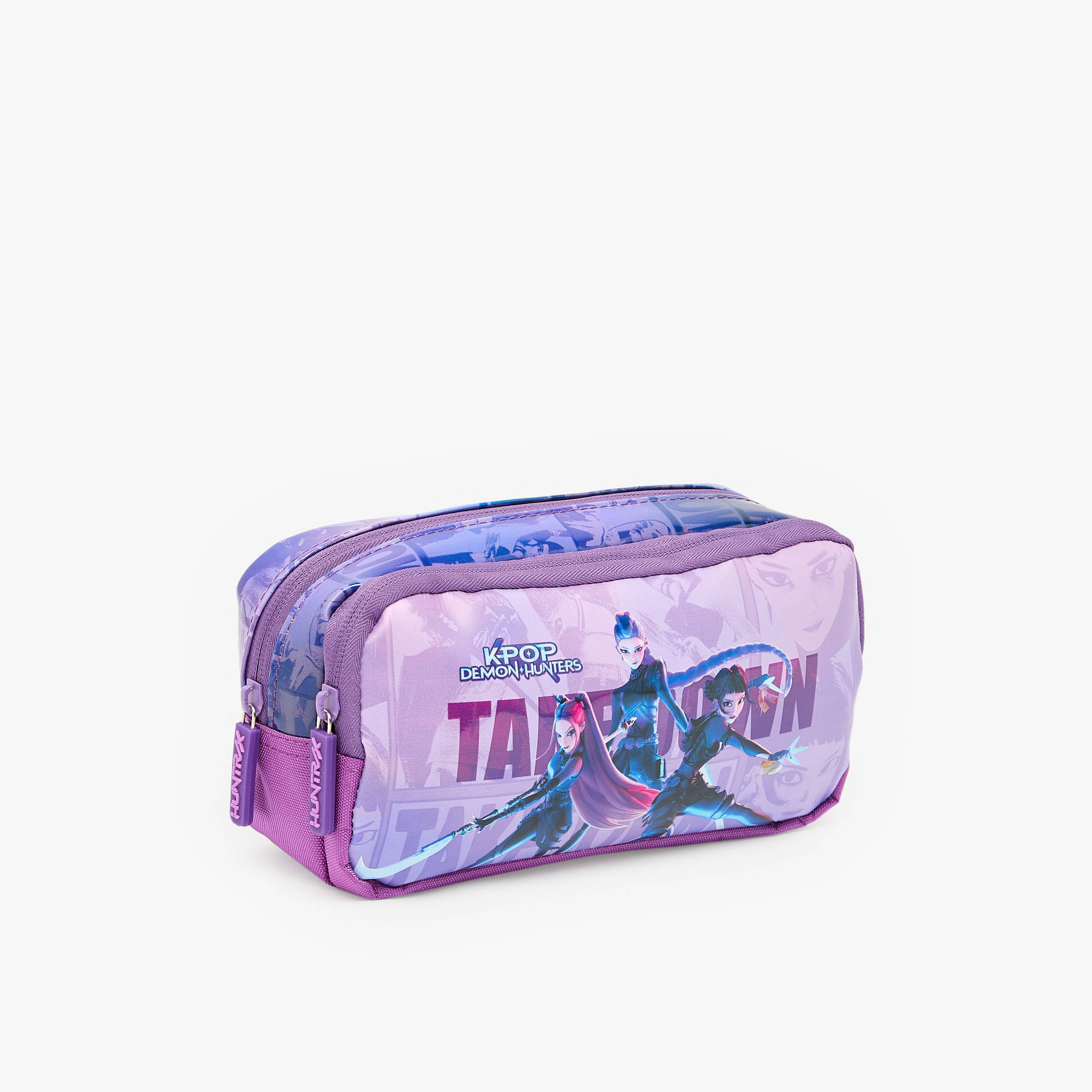 Netflix KPop Demon Hunters Print Pencil Pouch with 2 Compartments-school-stationery-pencilcases-image-3