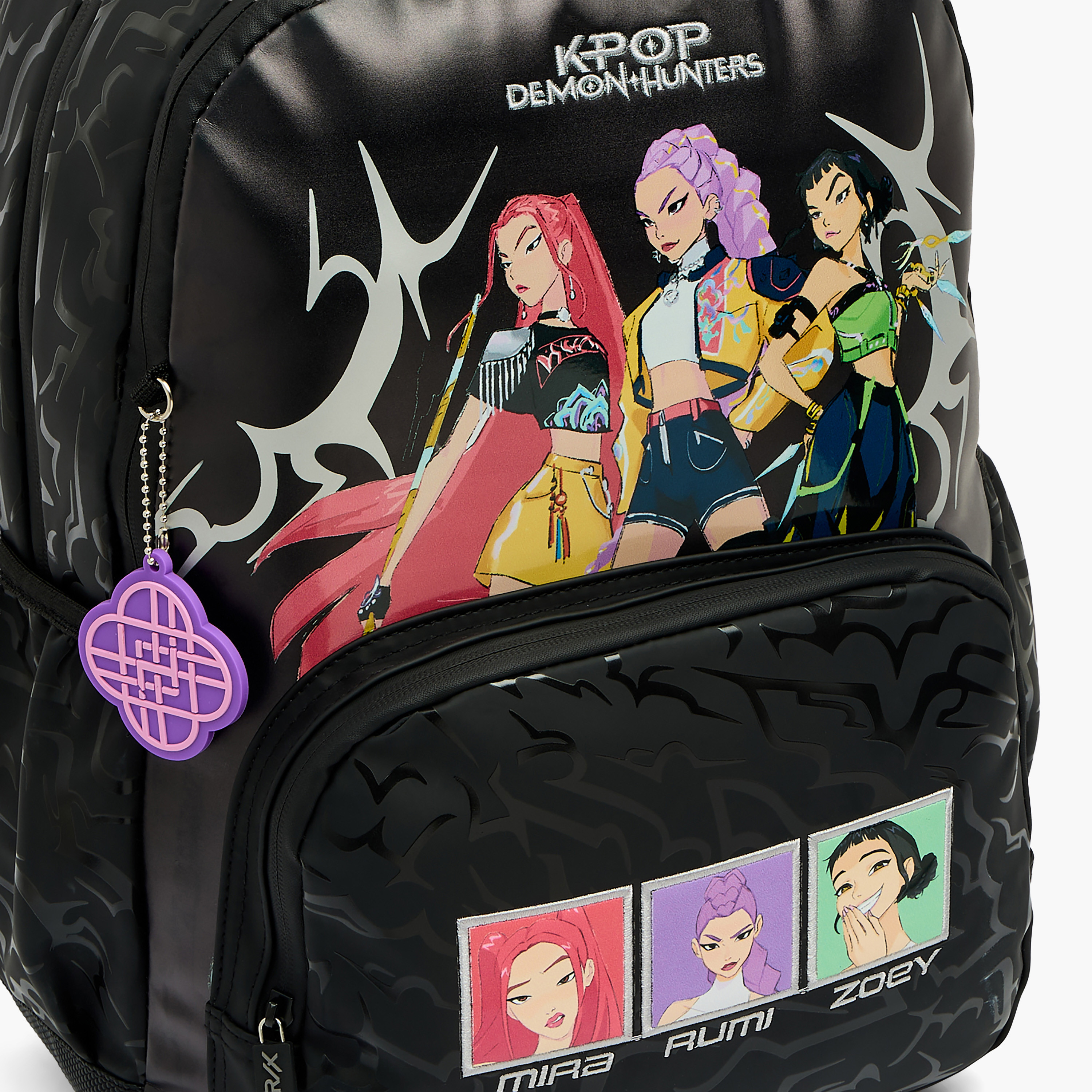 Netflix KPop Demon Hunters Print Backpack for Girls 5-8 Years with Padded Straps - 16 inches-school-bagsandbackpacks-backpacks-image-3