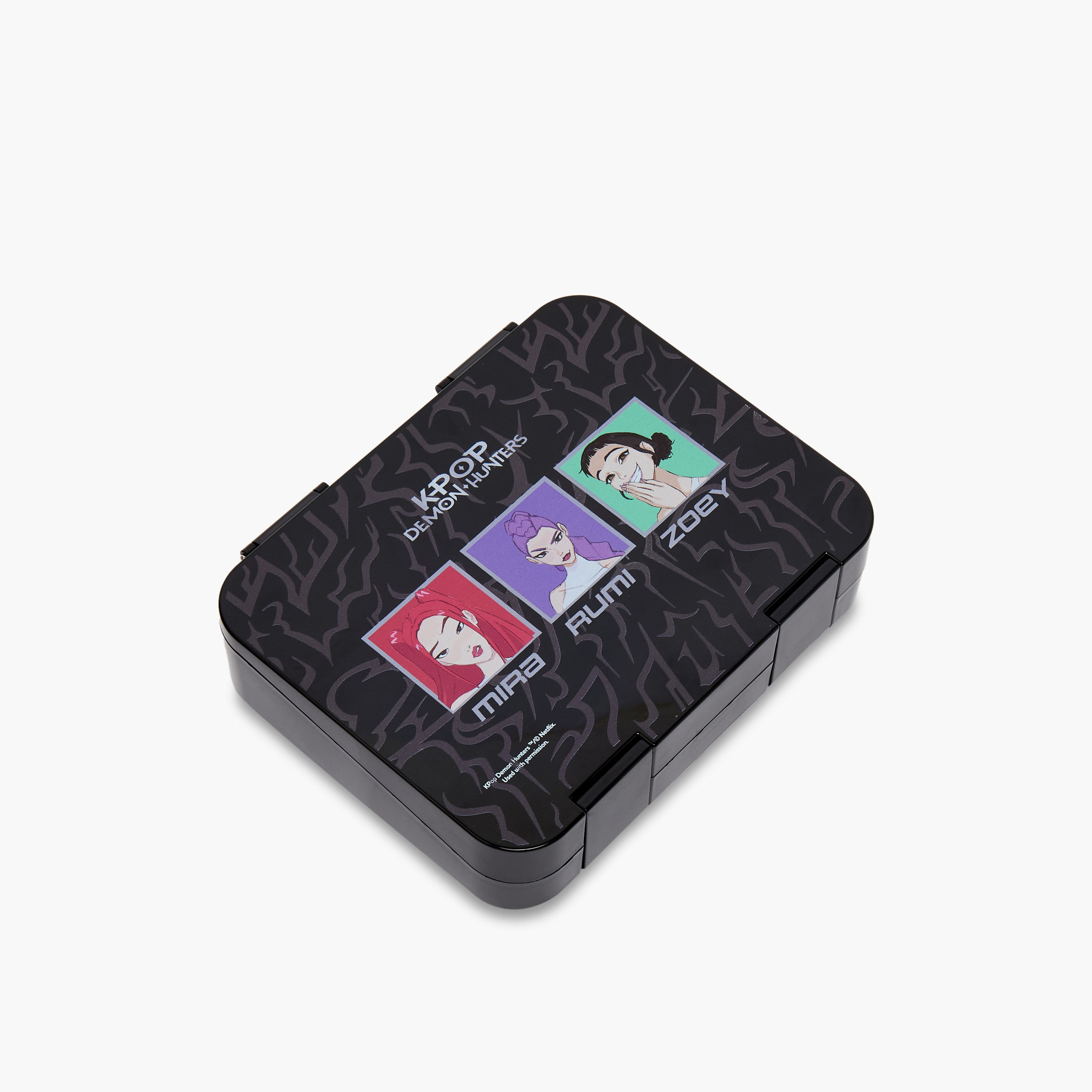 Netflix KPop Demon Hunters Print Bento Lunch Box for Girls with Clip Lock Lid - 1 L-school-lunchessentials-lunchboxes-image-1