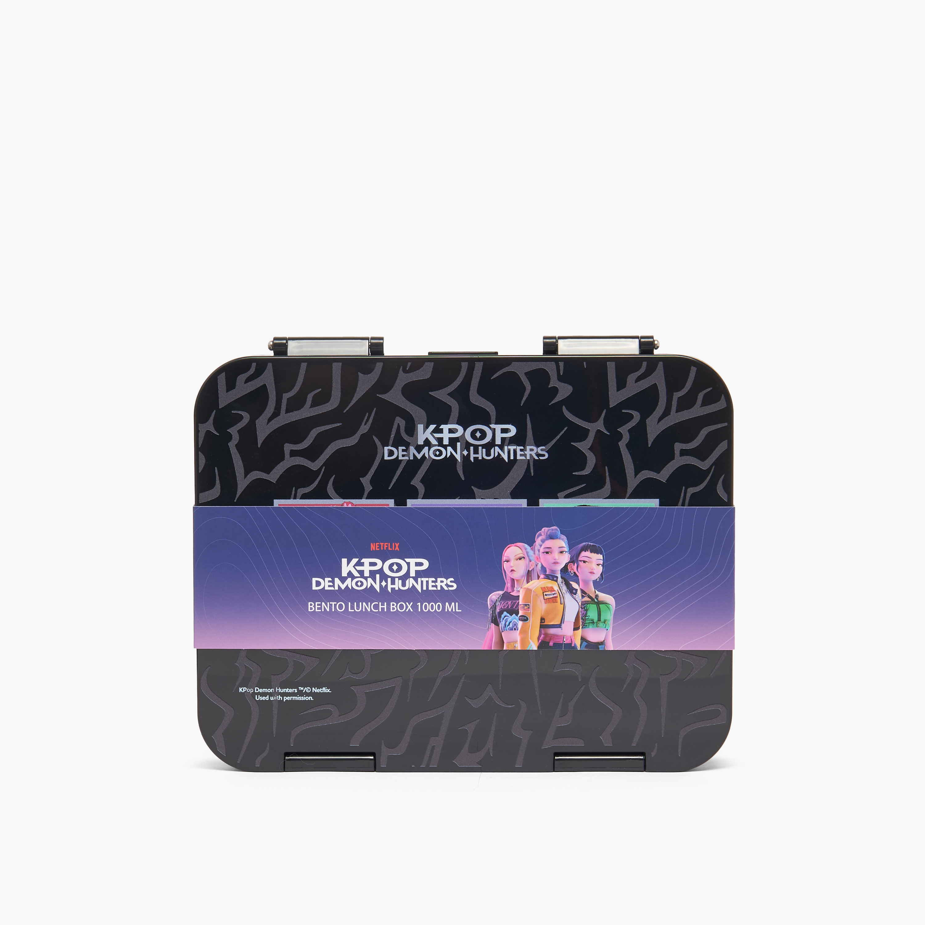 Netflix KPop Demon Hunters Print Bento Lunch Box for Girls with Clip Lock Lid - 1 L-school-lunchessentials-lunchboxes-image-11
