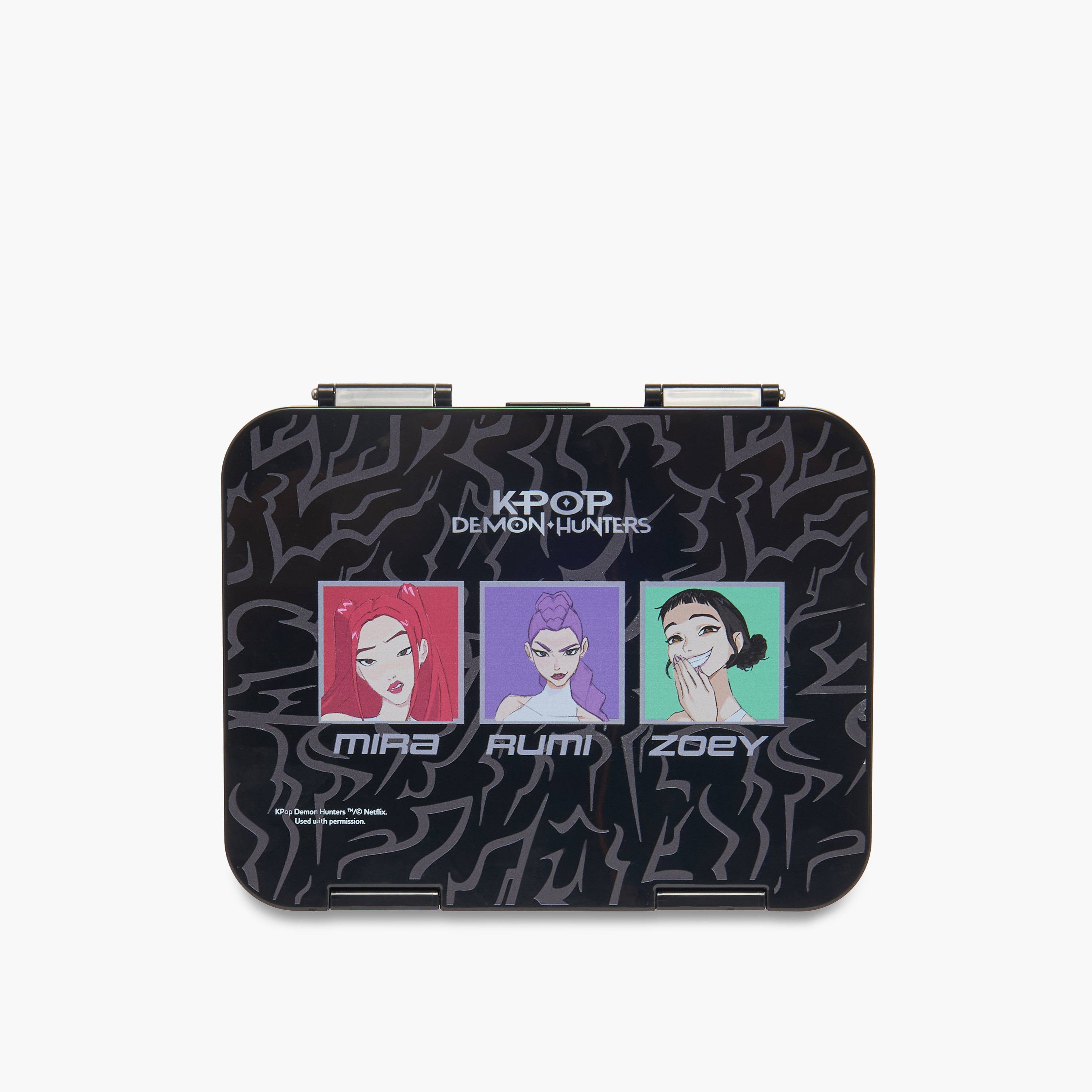 Netflix KPop Demon Hunters Print Bento Lunch Box for Girls with Clip Lock Lid - 1 L-school-lunchessentials-lunchboxes-image-3