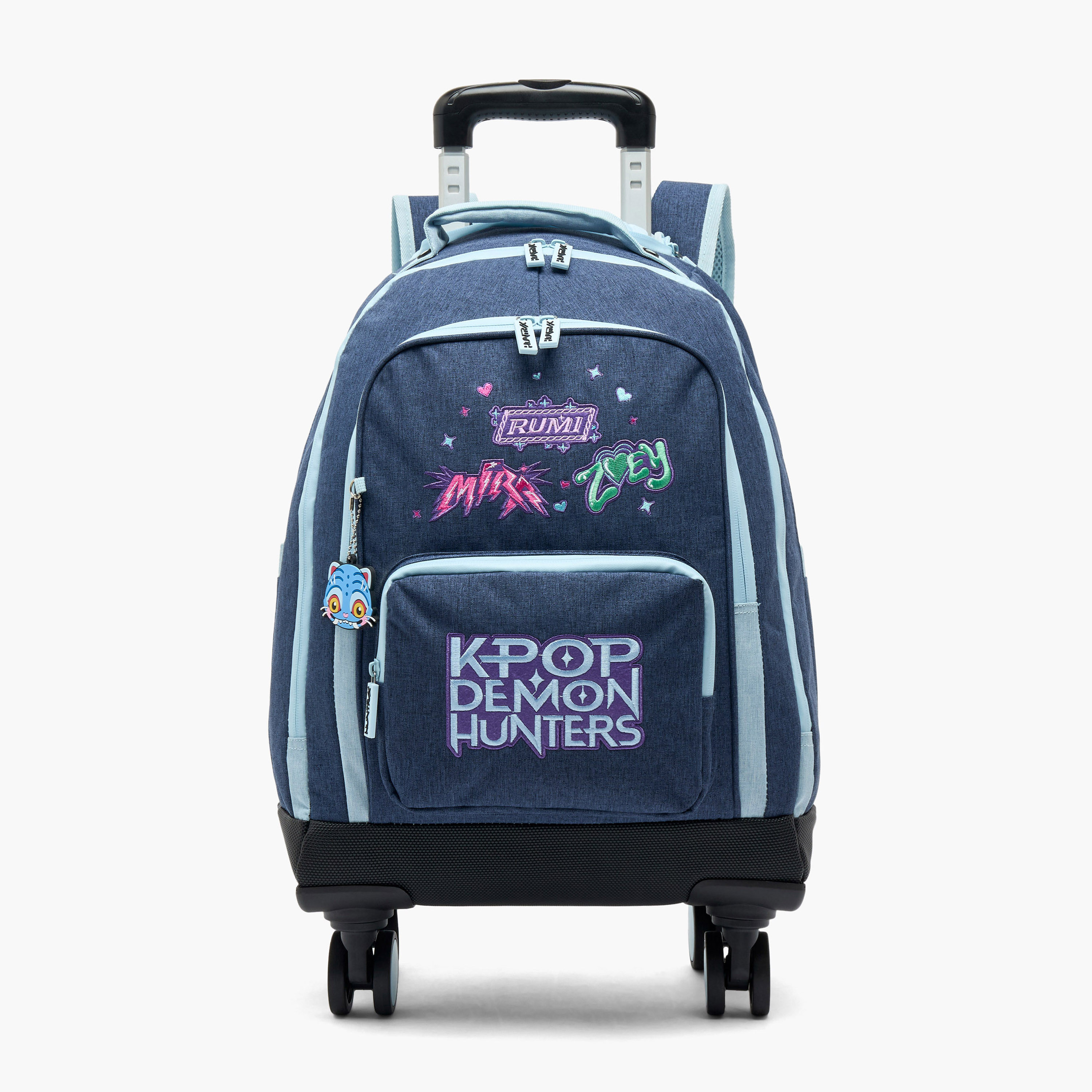 Netflix KPop Demon Hunters Print Trolley Bag for Girls 8-12 Years Retractable Handle - 18 inches-school-bagsandbackpacks-trolleybags-image-1