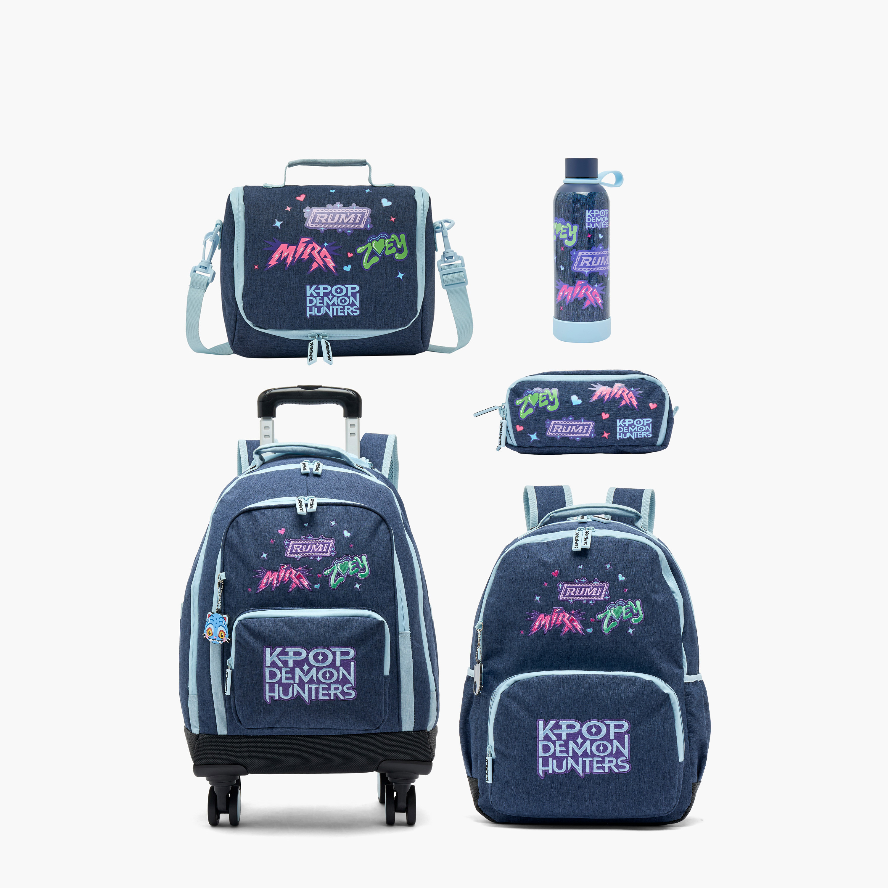 Netflix KPop Demon Hunters Print Trolley Bag for Girls 8-12 Years Retractable Handle - 18 inches-school-bagsandbackpacks-trolleybags-image-13