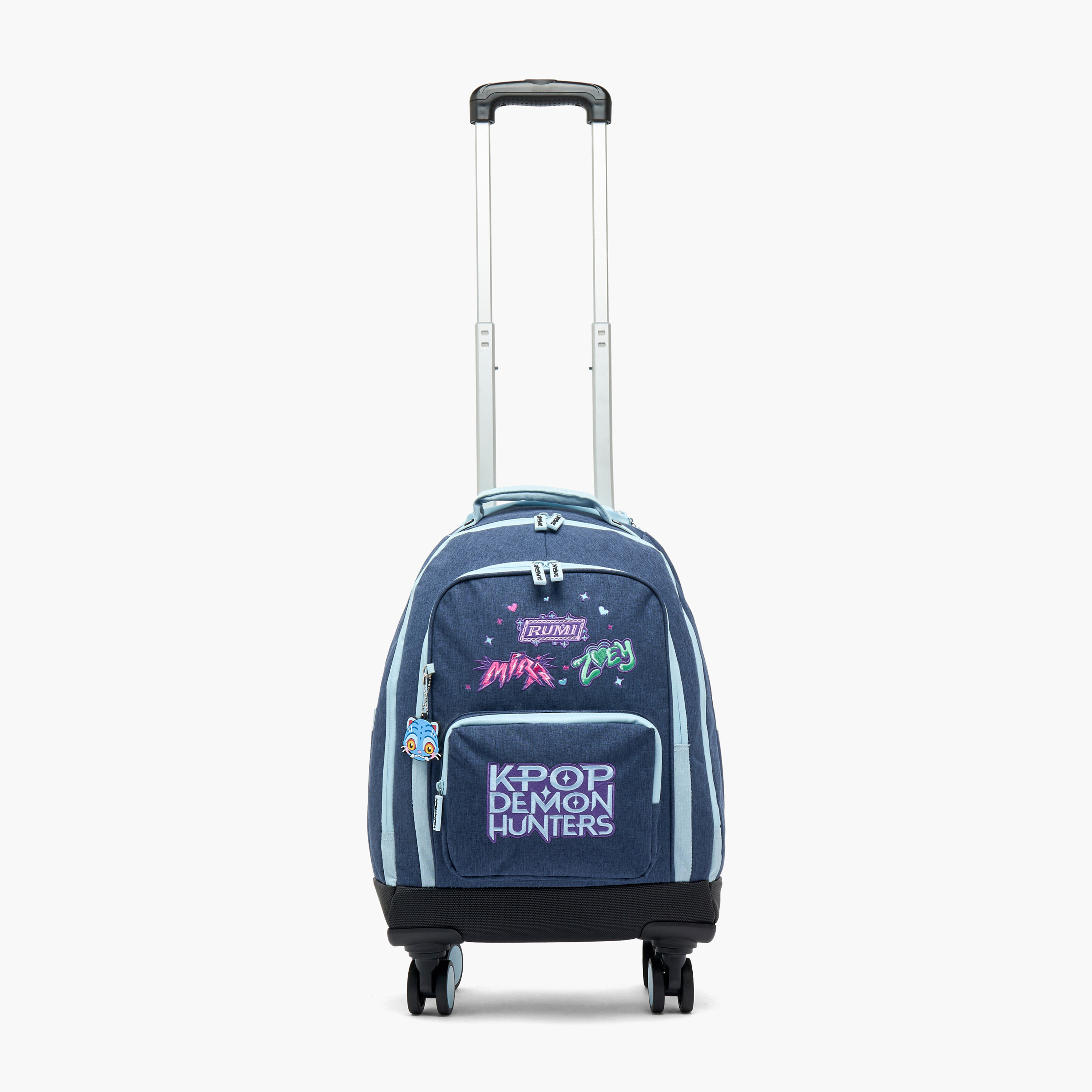 Netflix KPop Demon Hunters Print Trolley Bag for Girls 8-12 Years Retractable Handle - 18 inches-school-bagsandbackpacks-trolleybags-image-2