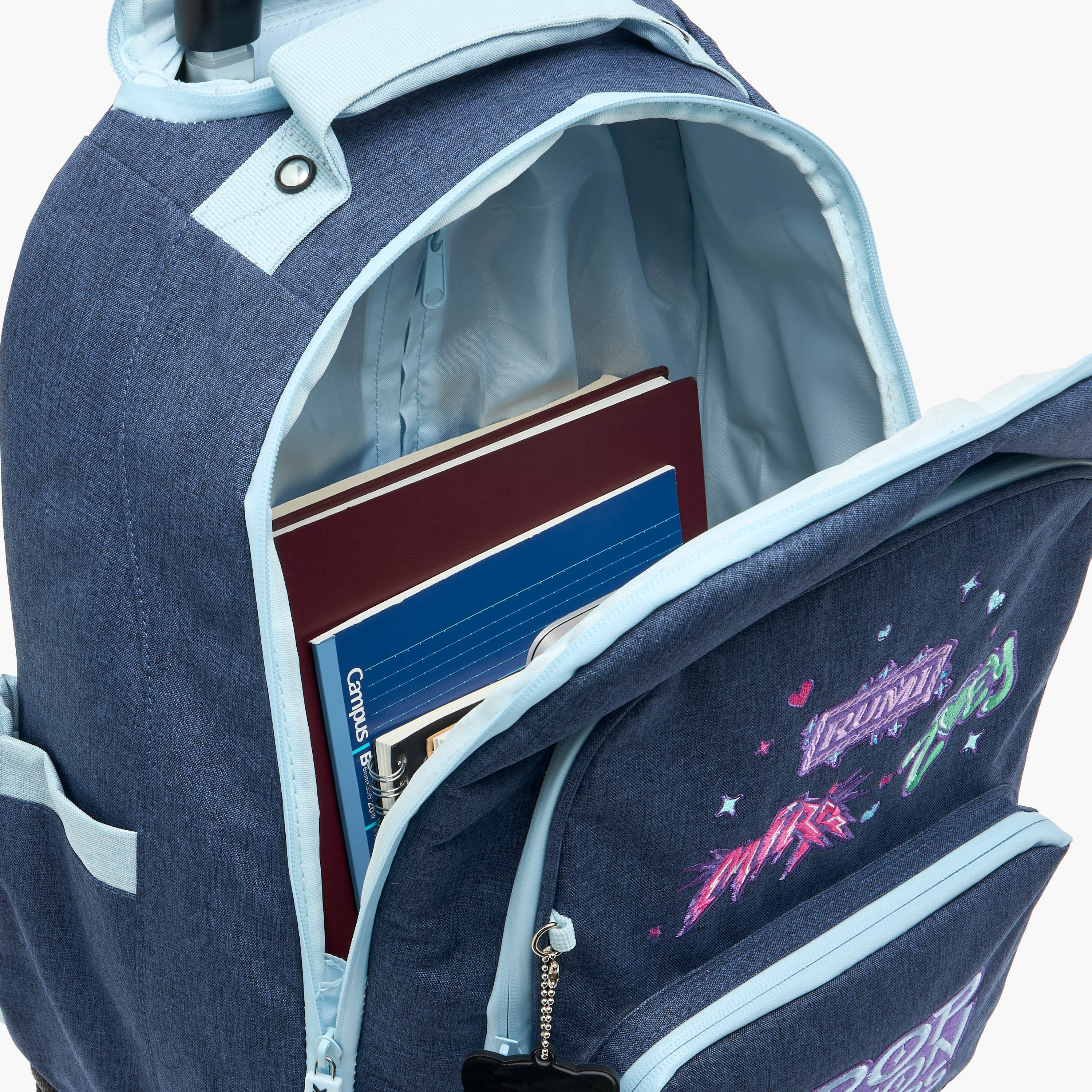 Netflix KPop Demon Hunters Print Trolley Bag for Girls 8-12 Years Retractable Handle - 18 inches-school-bagsandbackpacks-trolleybags-image-6
