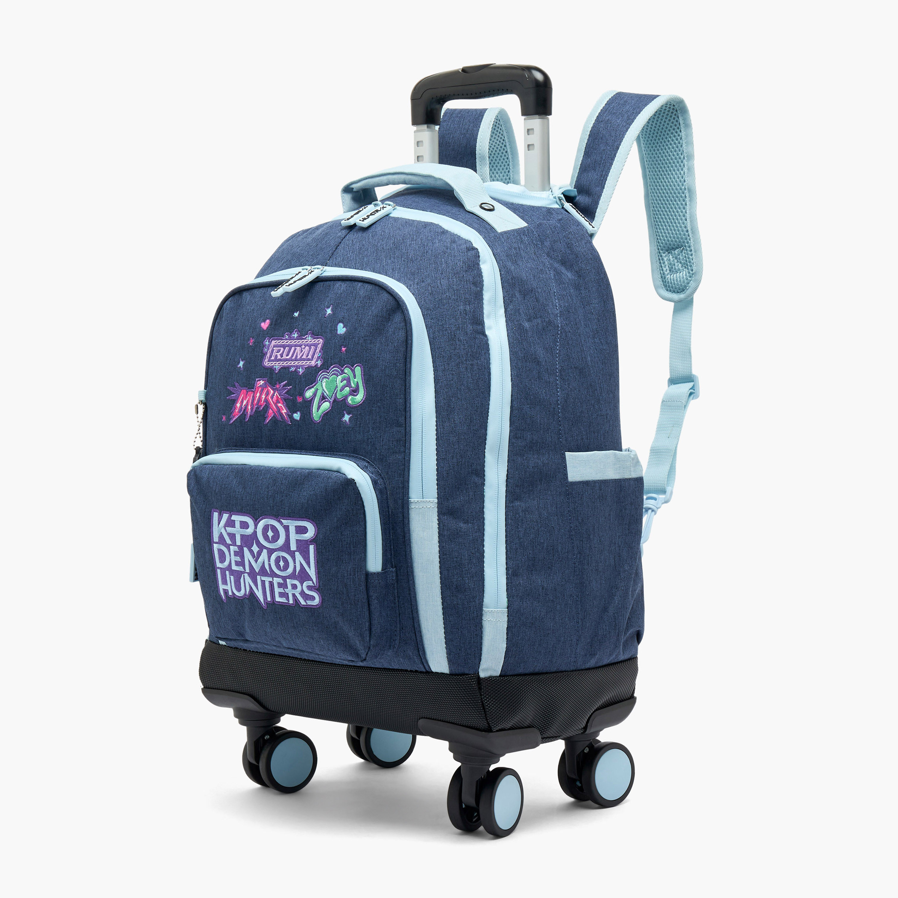 Netflix KPop Demon Hunters Print Trolley Bag for Girls 8-12 Years Retractable Handle - 18 inches-school-bagsandbackpacks-trolleybags-image-8