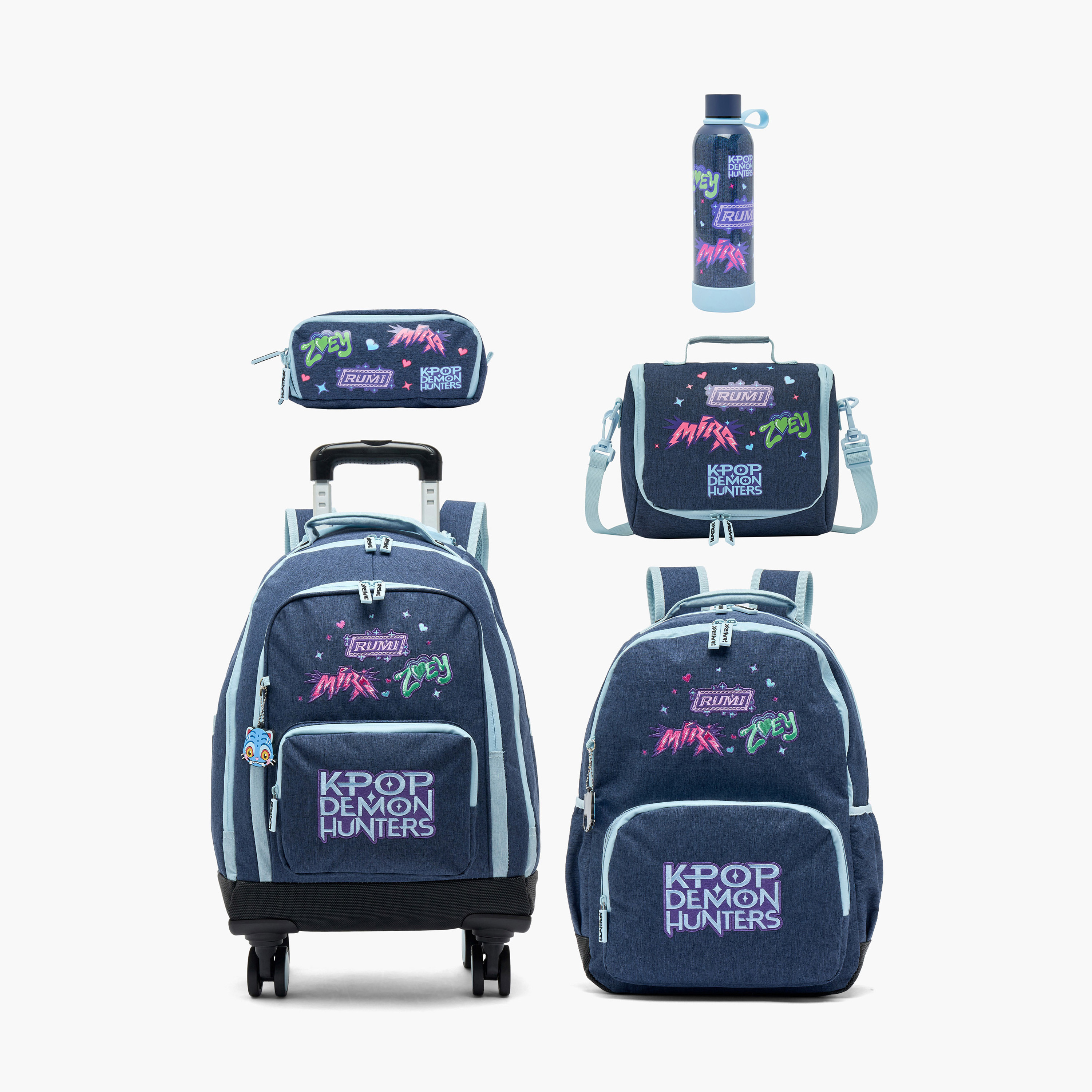 مقلمة بثلاثة أقسام وطبعات كي بوب ديمون هانترز من نتفليكس-school-stationery-pencilcases-image-9