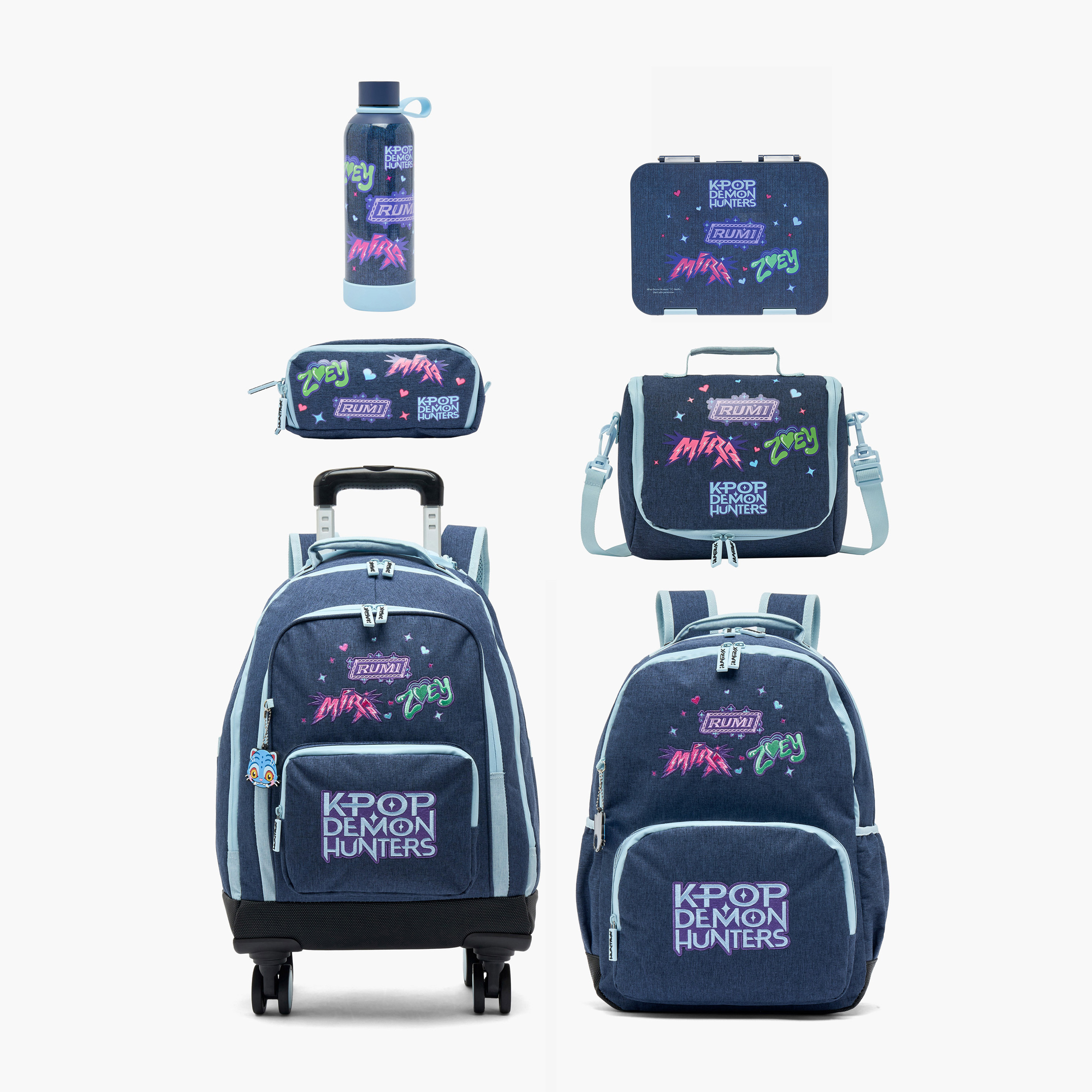 Netflix KPop Demon Hunters Print Bento Lunch Box for Girls with Clip Lock Lid - 1 L-school-lunchessentials-lunchboxes-image-12
