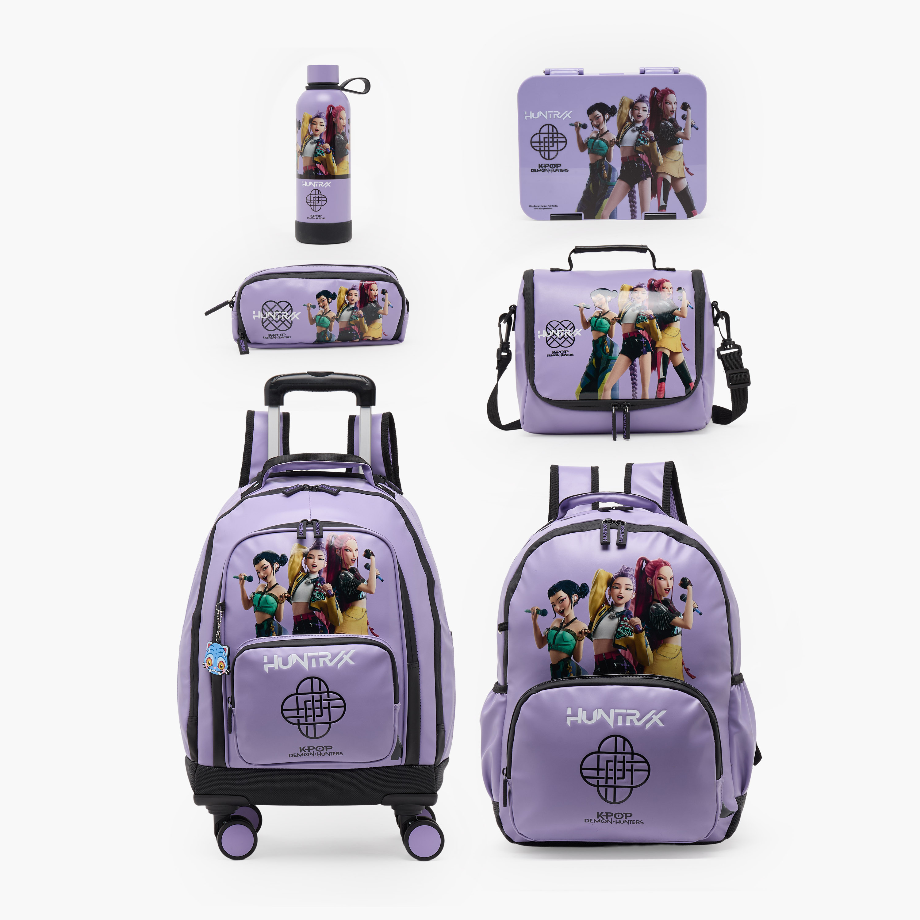 Netflix KPop Demon Hunters Print Trolley Bag for Girls 8-12 Years Retractable Handle - 18 inches-school-bagsandbackpacks-trolleybags-image-13