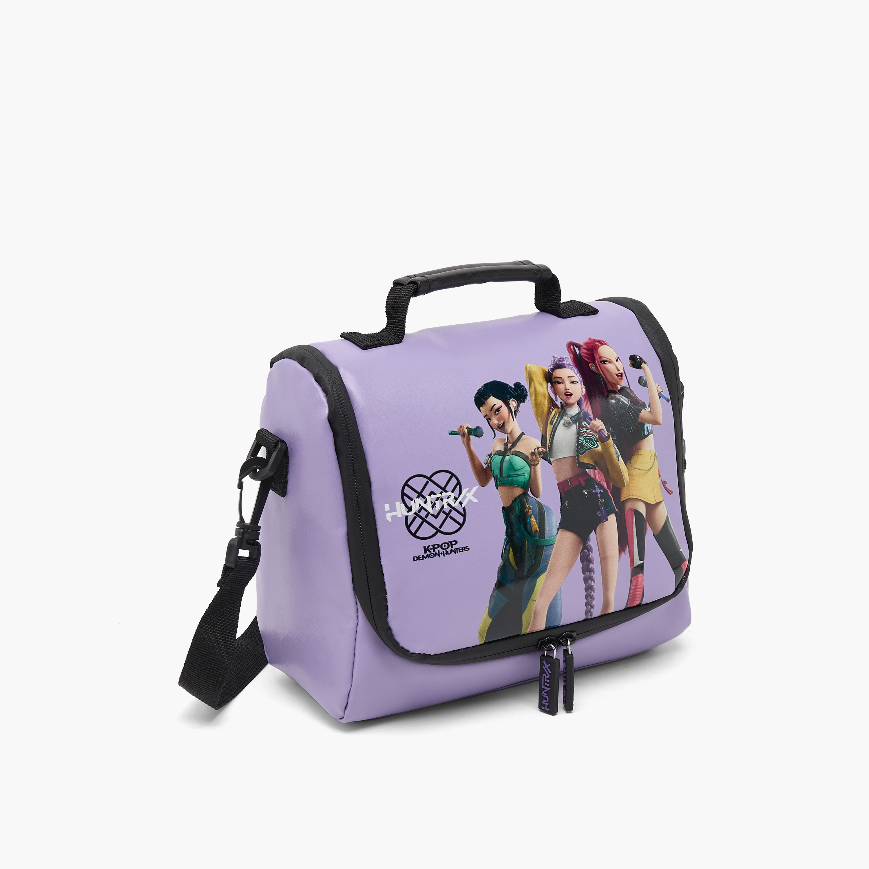 Netflix KPop Demon Hunters Print Lunch Bag for Girls 8-12 Years with Zip Closure-school-lunchessentials-lunchbags-image-2
