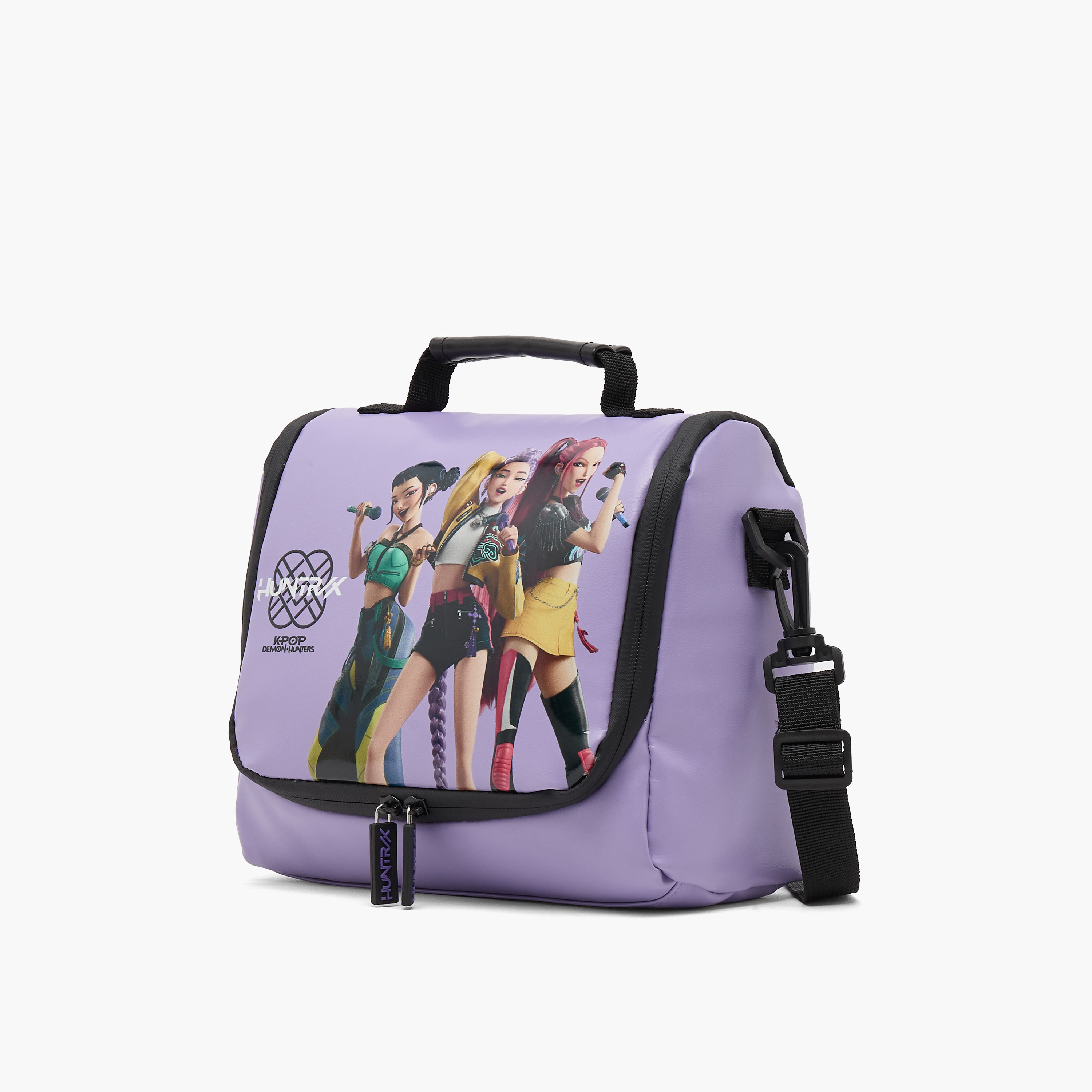 Netflix KPop Demon Hunters Print Lunch Bag for Girls 8-12 Years with Zip Closure-school-lunchessentials-lunchbags-image-7