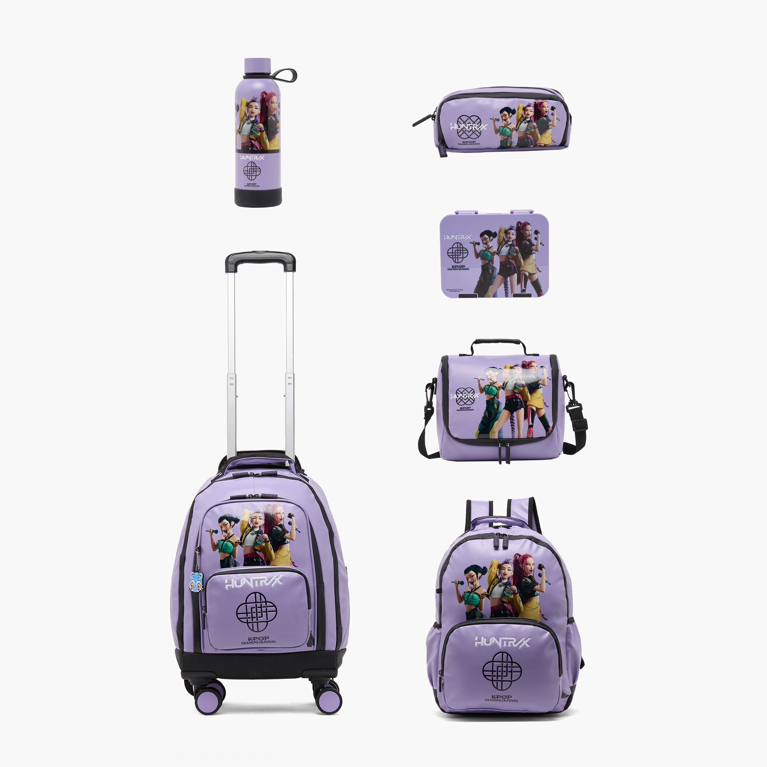 مقلمة بـ3 أقسام وطبعات كيبوب ديمون هنترز من نتفليكس-school-stationery-pencilcases-image-8