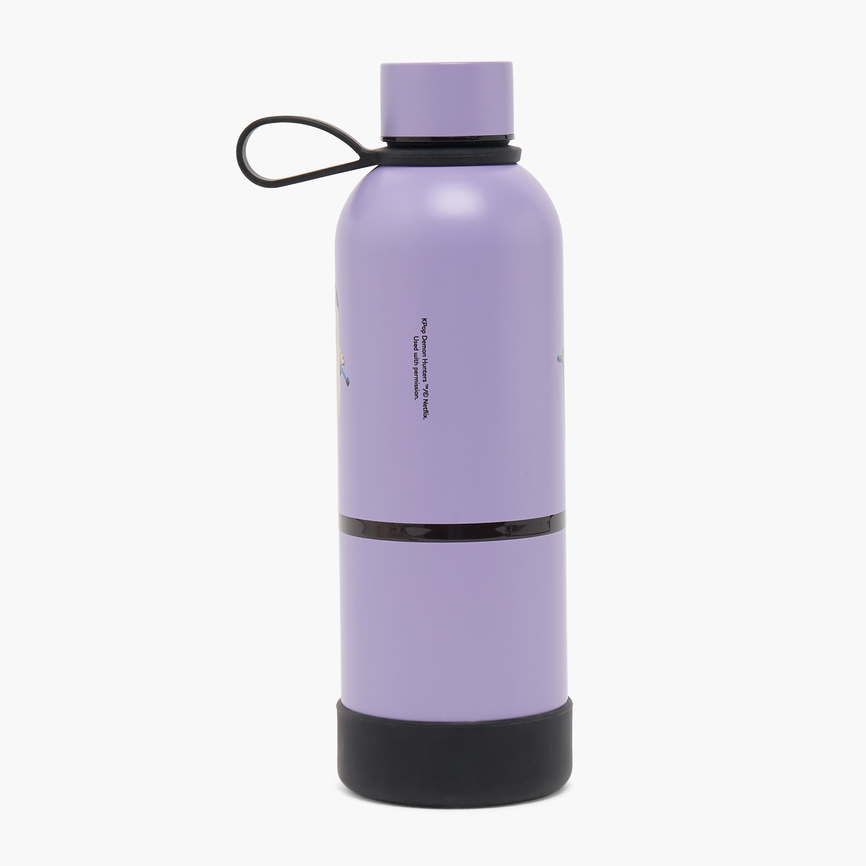 قارورة مياه ستانلس ستيل بطبعات كيبوب ديمون هنترز بمقبض حلقي من نتفليكس-school-waterbottles-image-3