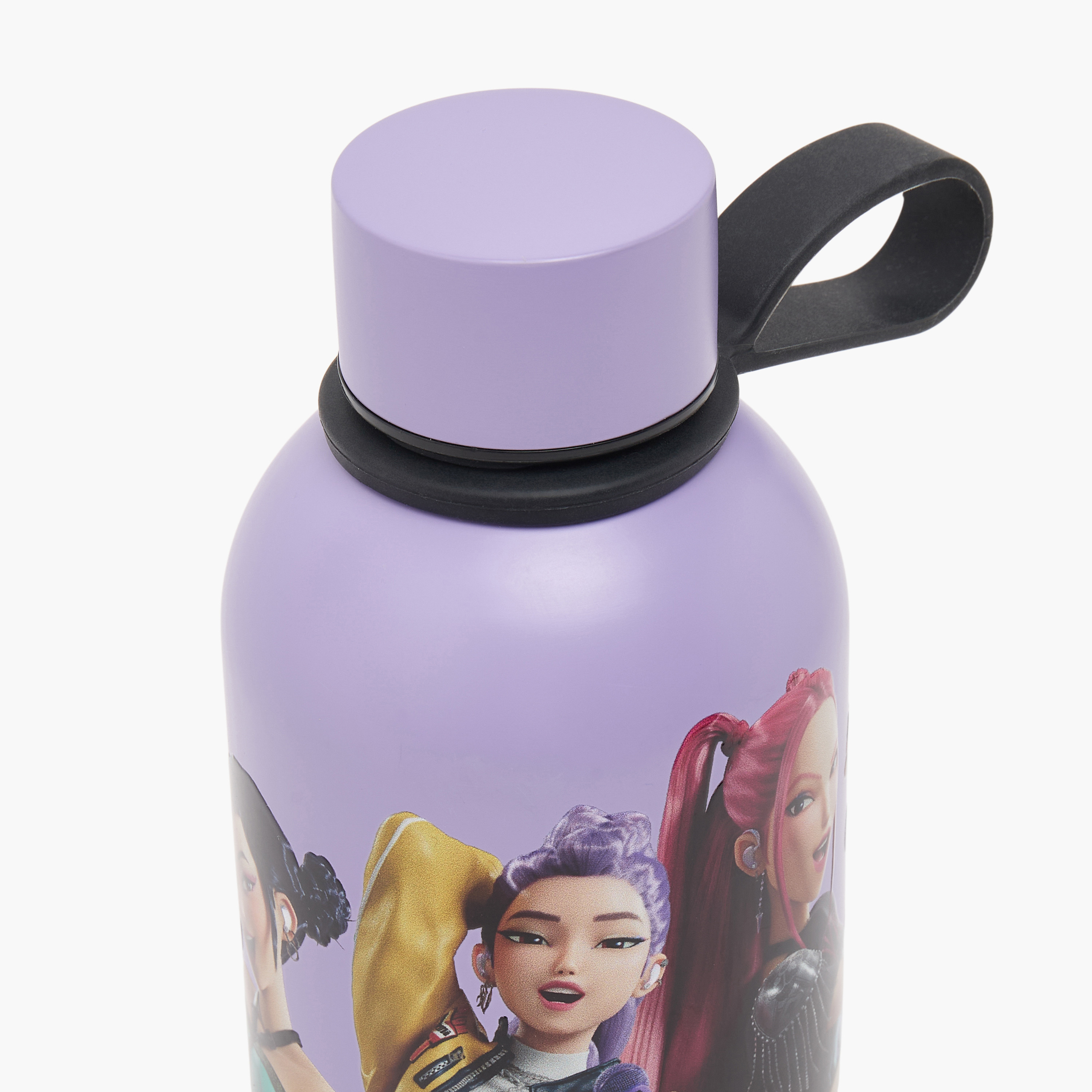 قارورة مياه ستانلس ستيل بطبعات كيبوب ديمون هنترز بمقبض حلقي من نتفليكس-school-waterbottles-image-4
