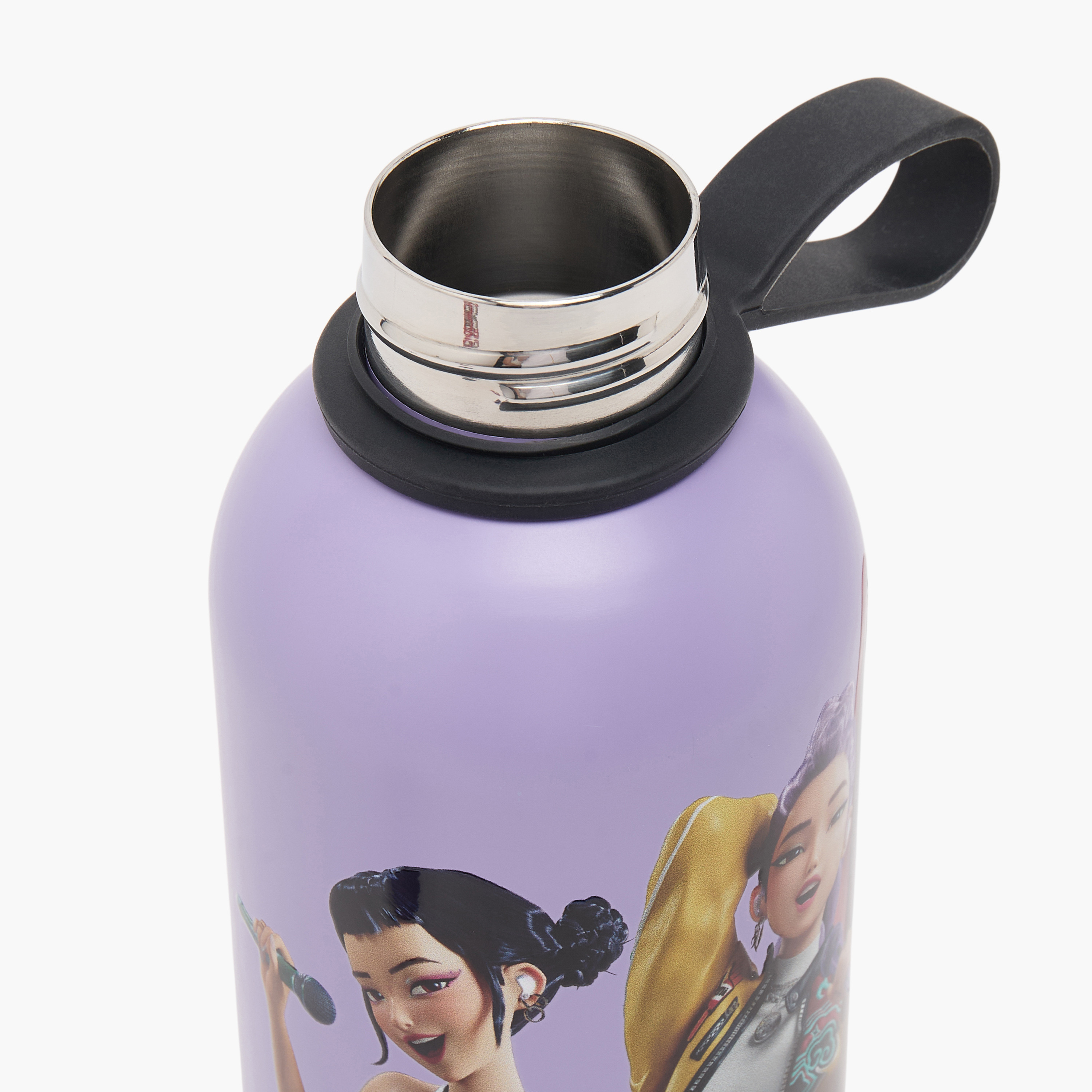 قارورة مياه ستانلس ستيل بطبعات كيبوب ديمون هنترز بمقبض حلقي من نتفليكس-school-waterbottles-image-5
