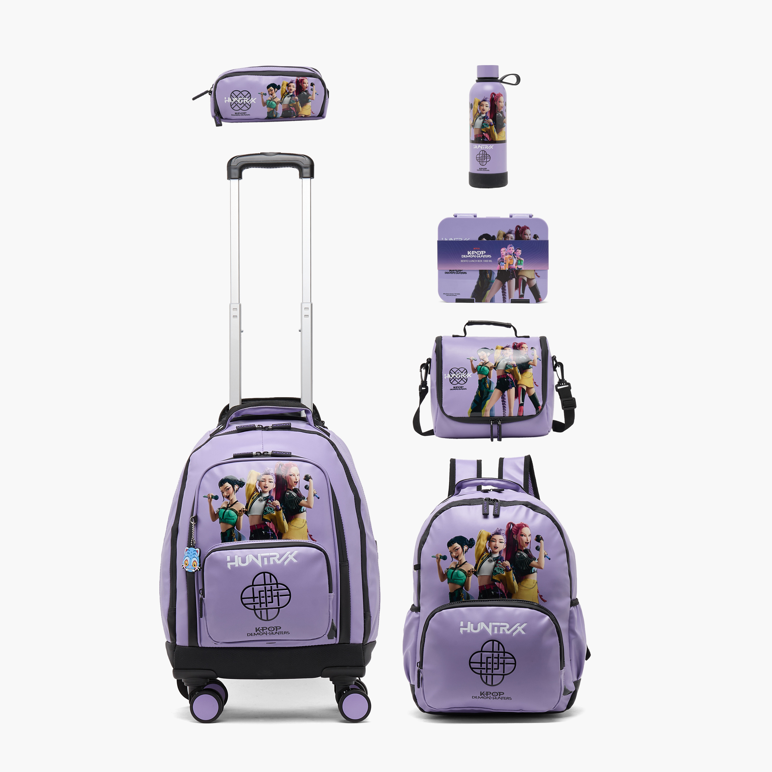 قارورة مياه ستانلس ستيل بطبعات كيبوب ديمون هنترز بمقبض حلقي من نتفليكس-school-waterbottles-image-8