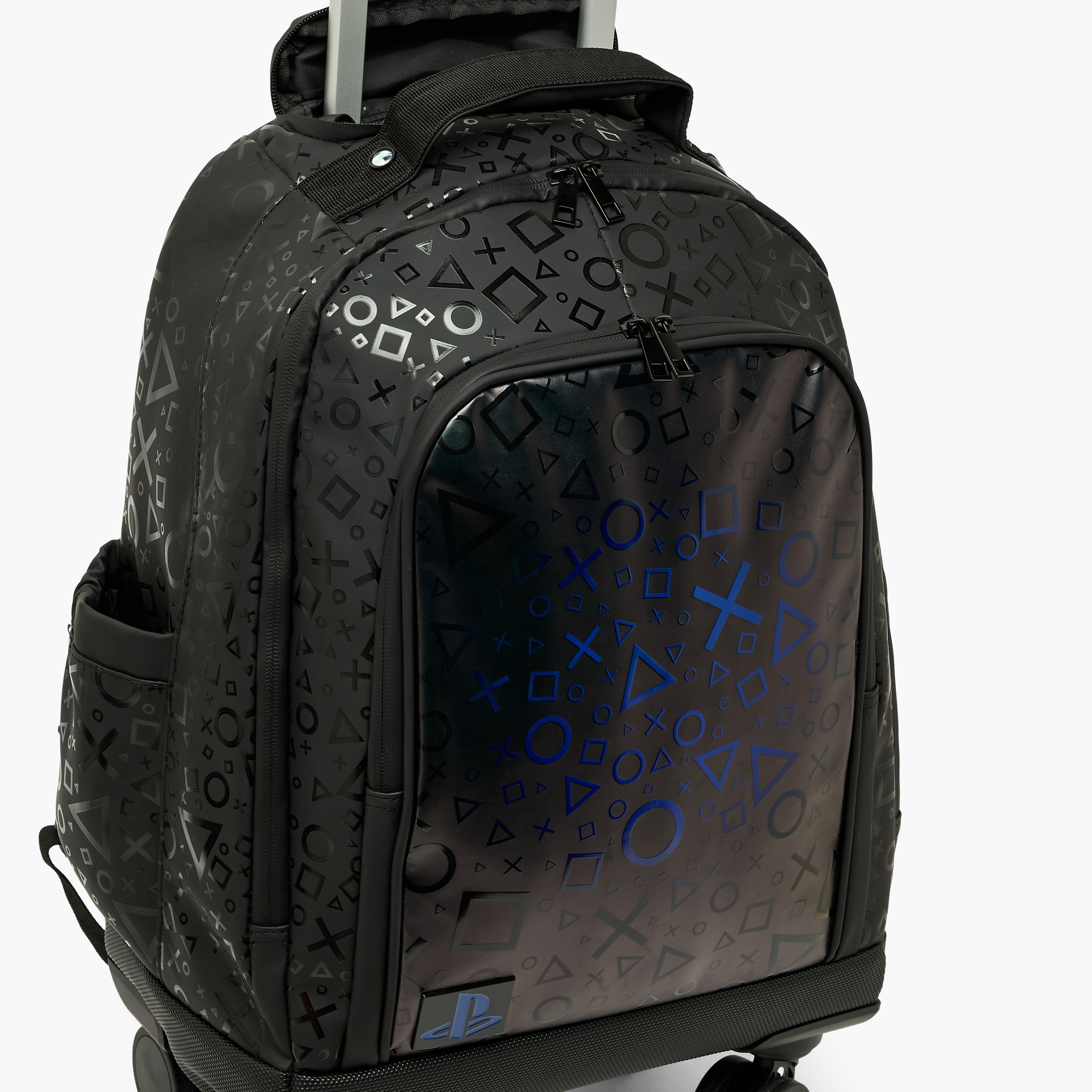شنطة بعجلات بطبعات بلاي ستيشن للأولاد من 8 إلى 12 سنة بمقبض قابل للسحب - 18 بوصة-school-bagsandbackpacks-trolleybags-image-3