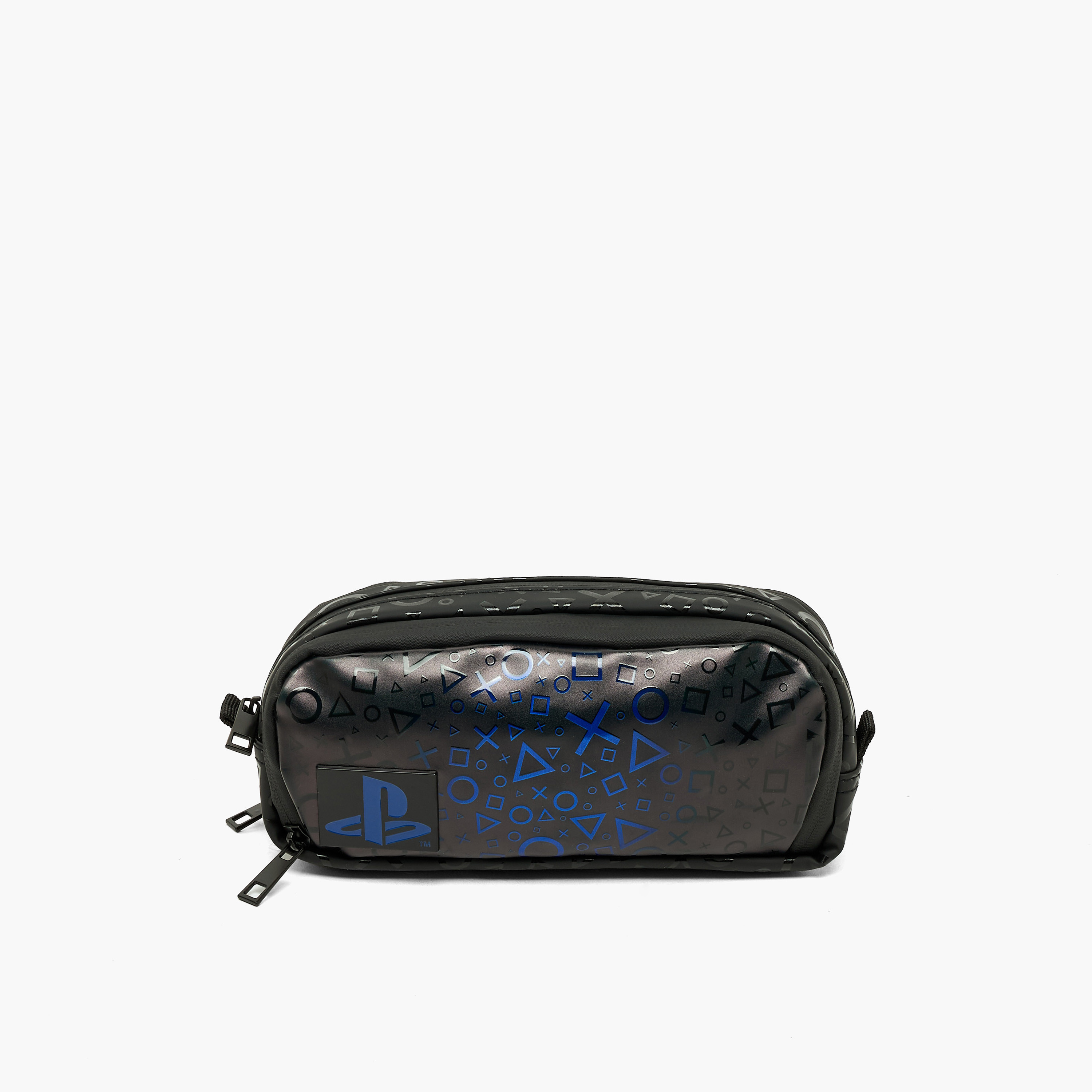 مقلمة بطبعات بلايستيشن وسحاب إغلاق-school-stationery-pencilcases-image-1