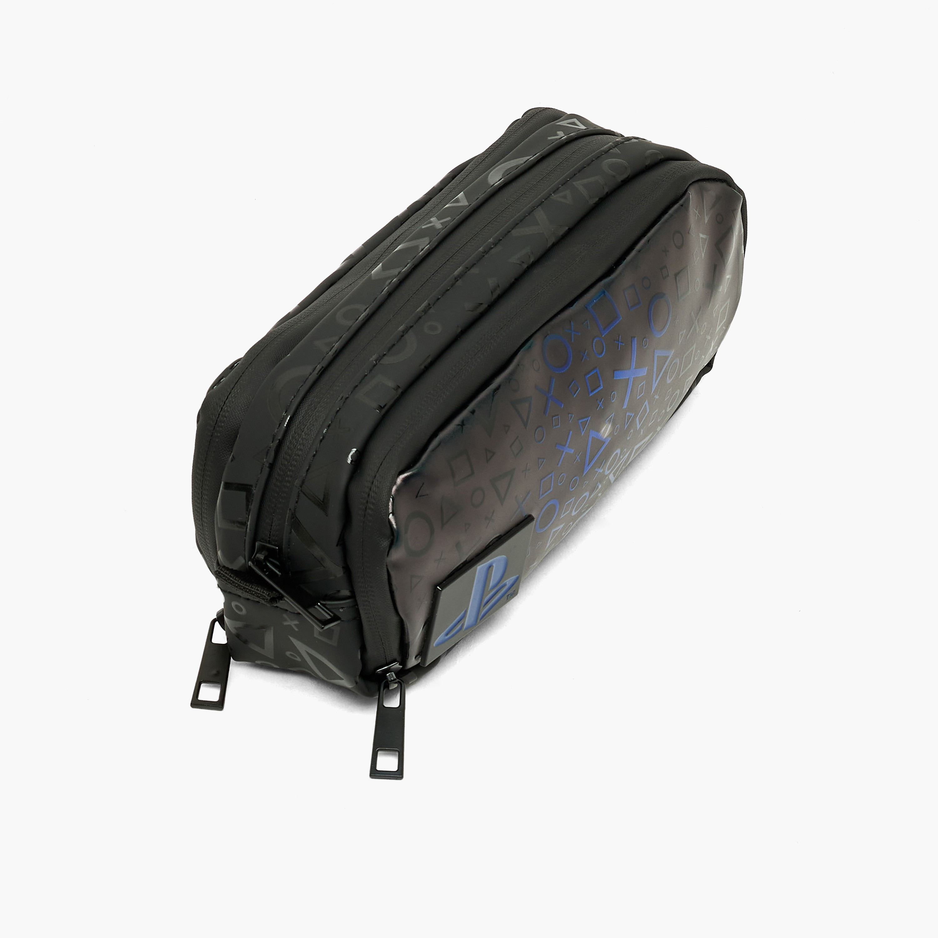 مقلمة بطبعات بلايستيشن وسحاب إغلاق-school-stationery-pencilcases-image-2