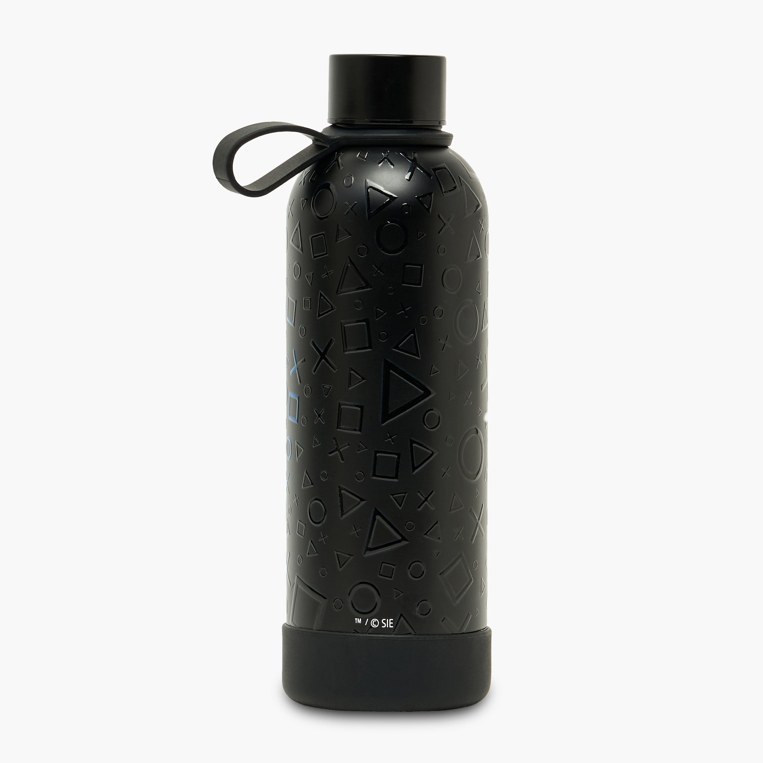 PlayStation Gaming Print Stainless Steel Water Bottle with Loop Handle-school-waterbottles-image-3