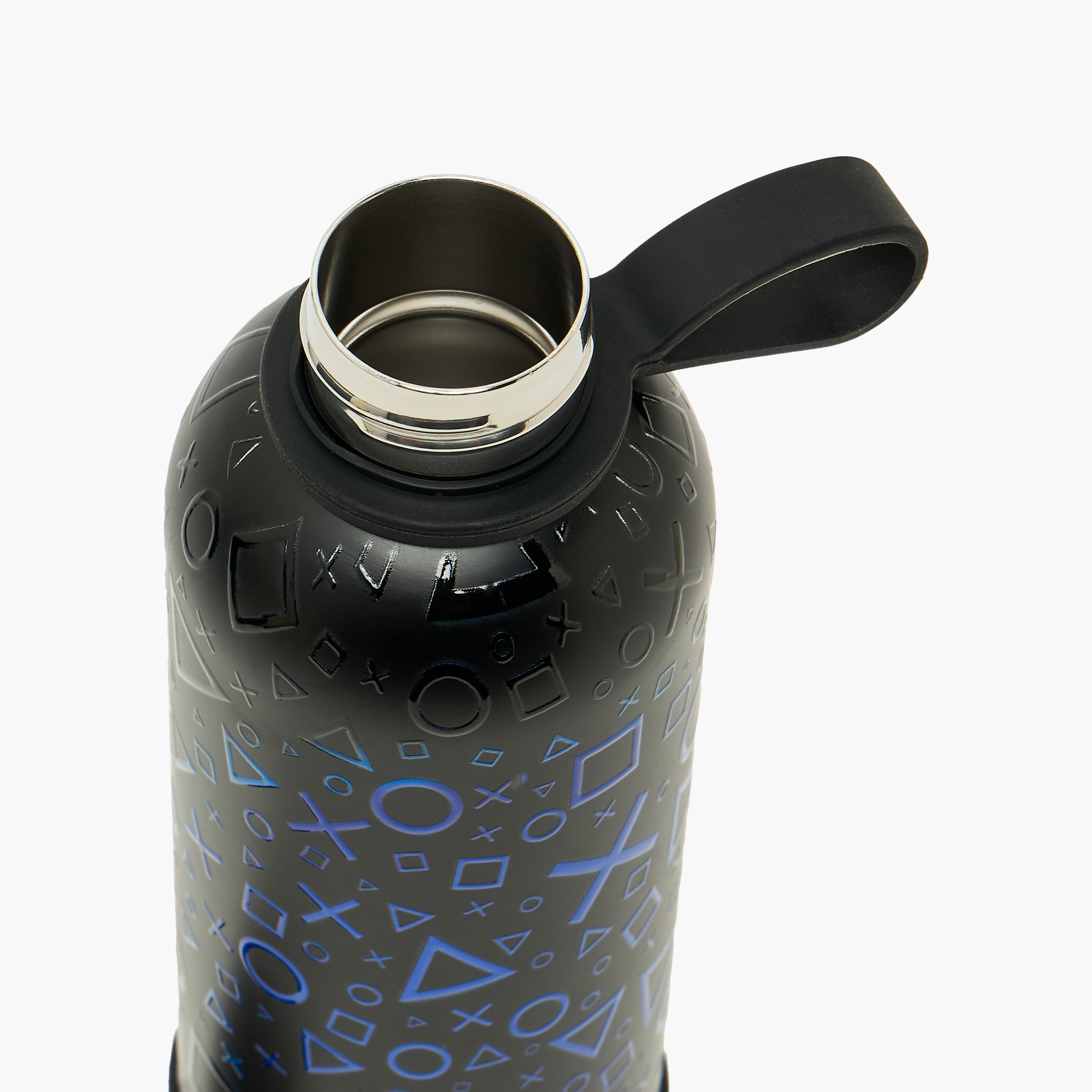 PlayStation Gaming Print Stainless Steel Water Bottle with Loop Handle-school-waterbottles-image-5