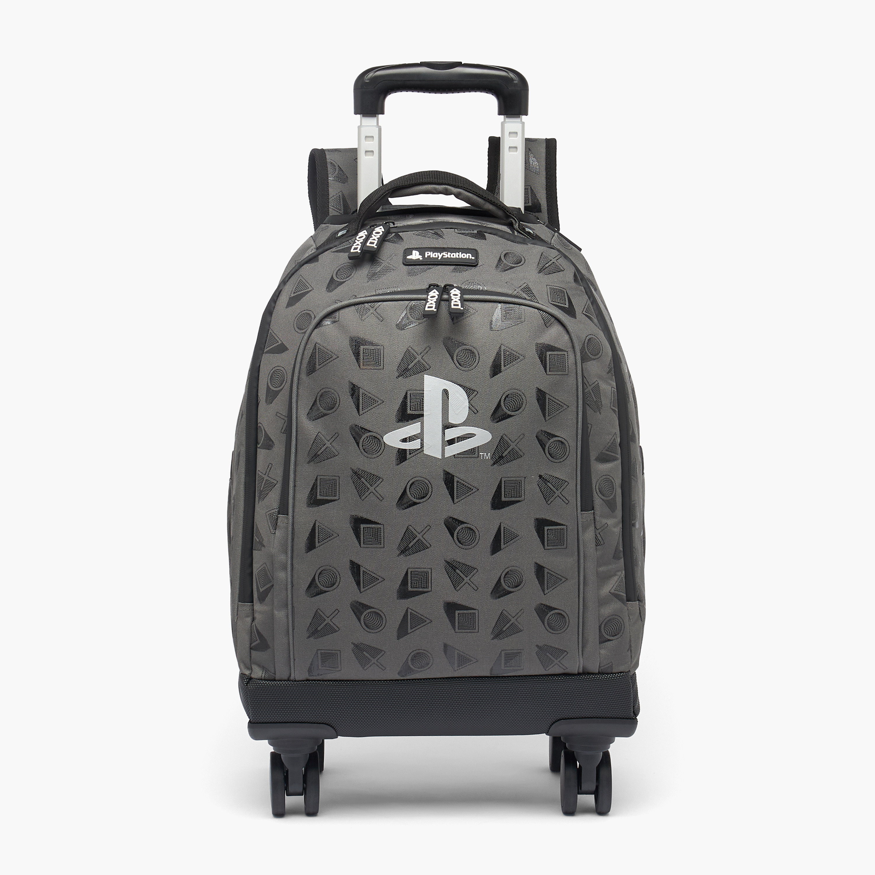 PlayStation Logo Print Trolley Bag for Boys 8-12 Years Retractable Handle - 16 inches-school-bagsandbackpacks-trolleybags-image-1