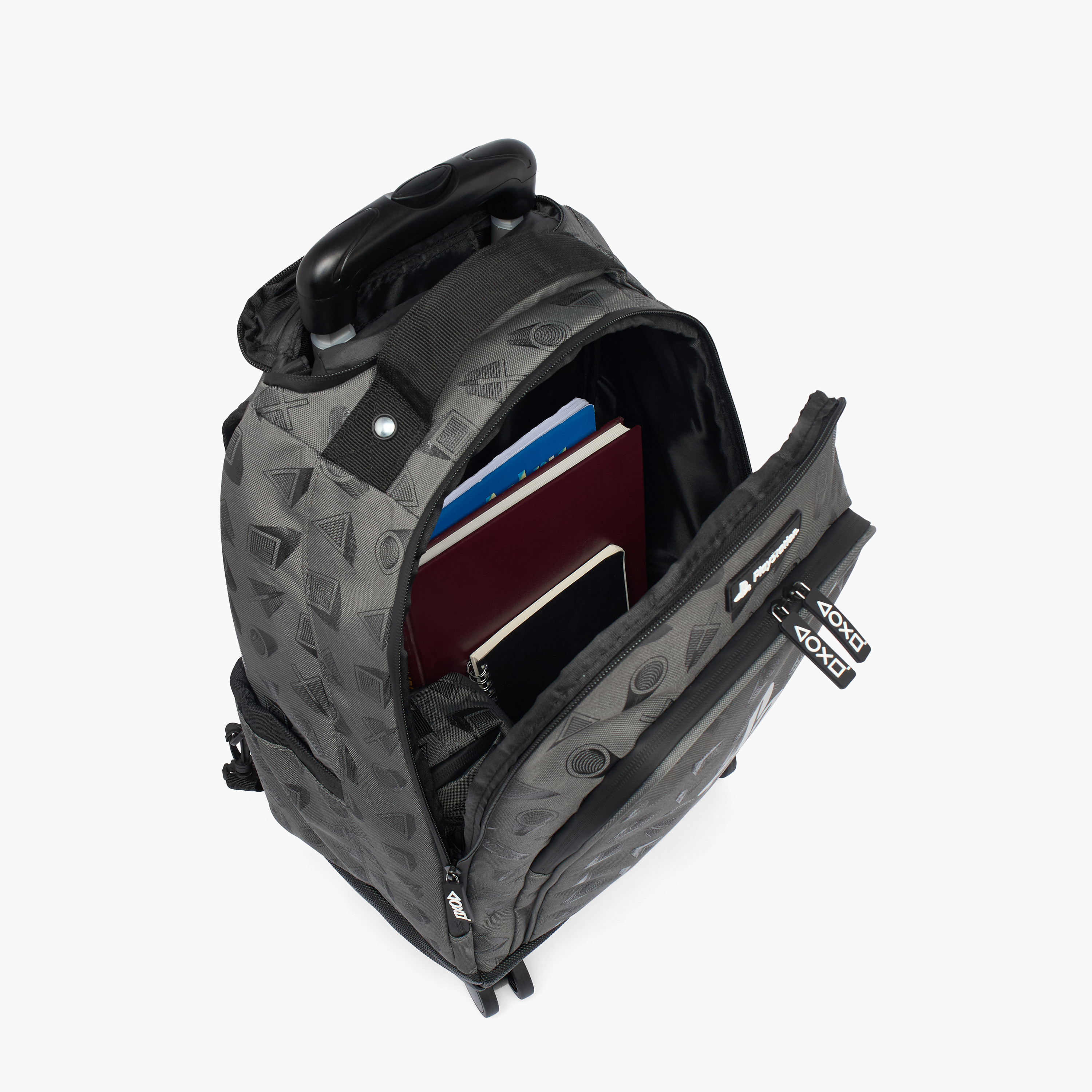 PlayStation Logo Print Trolley Bag for Boys 8-12 Years Retractable Handle - 16 inches-school-bagsandbackpacks-trolleybags-image-10