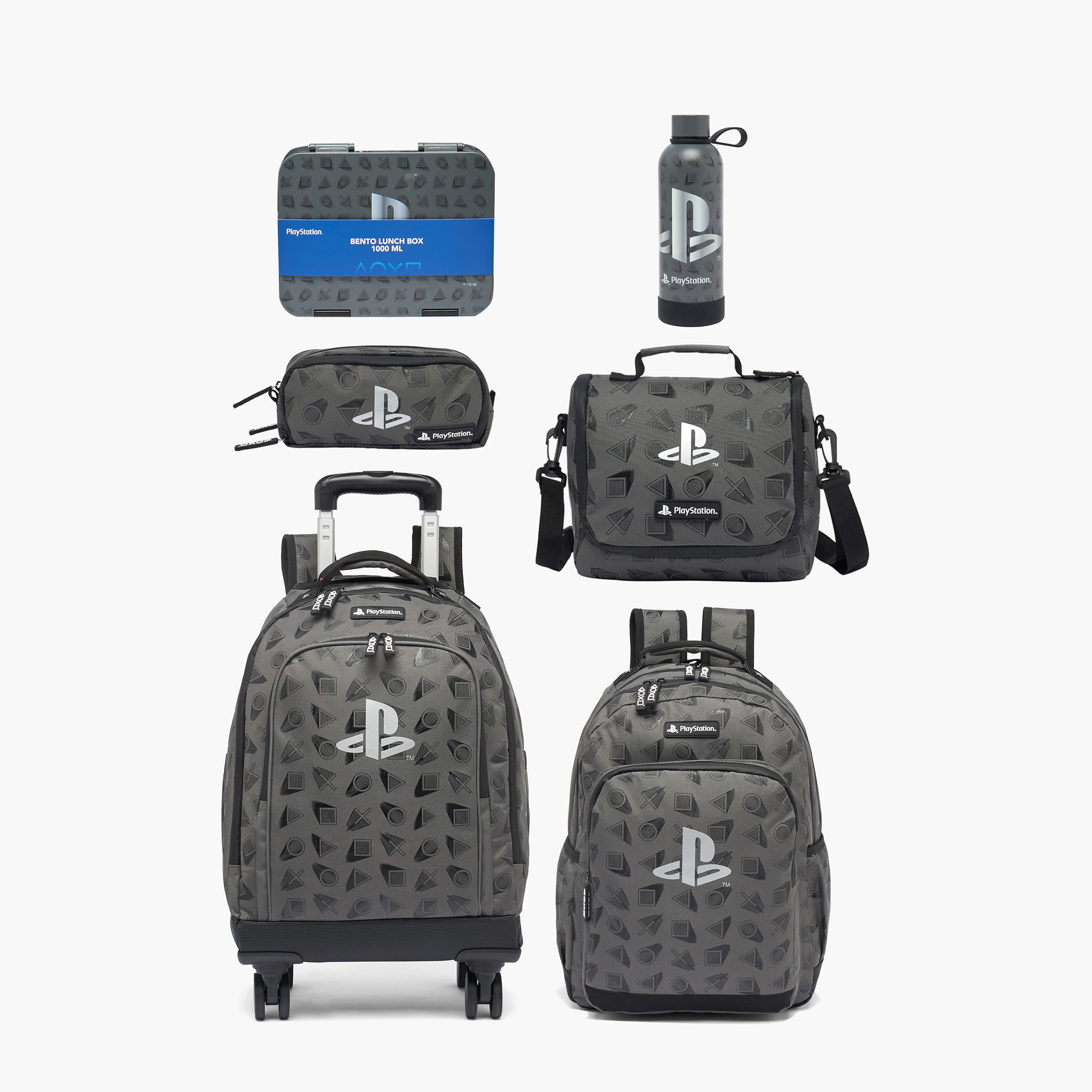 PlayStation Logo Print Trolley Bag for Boys 8-12 Years Retractable Handle - 16 inches-school-bagsandbackpacks-trolleybags-image-11