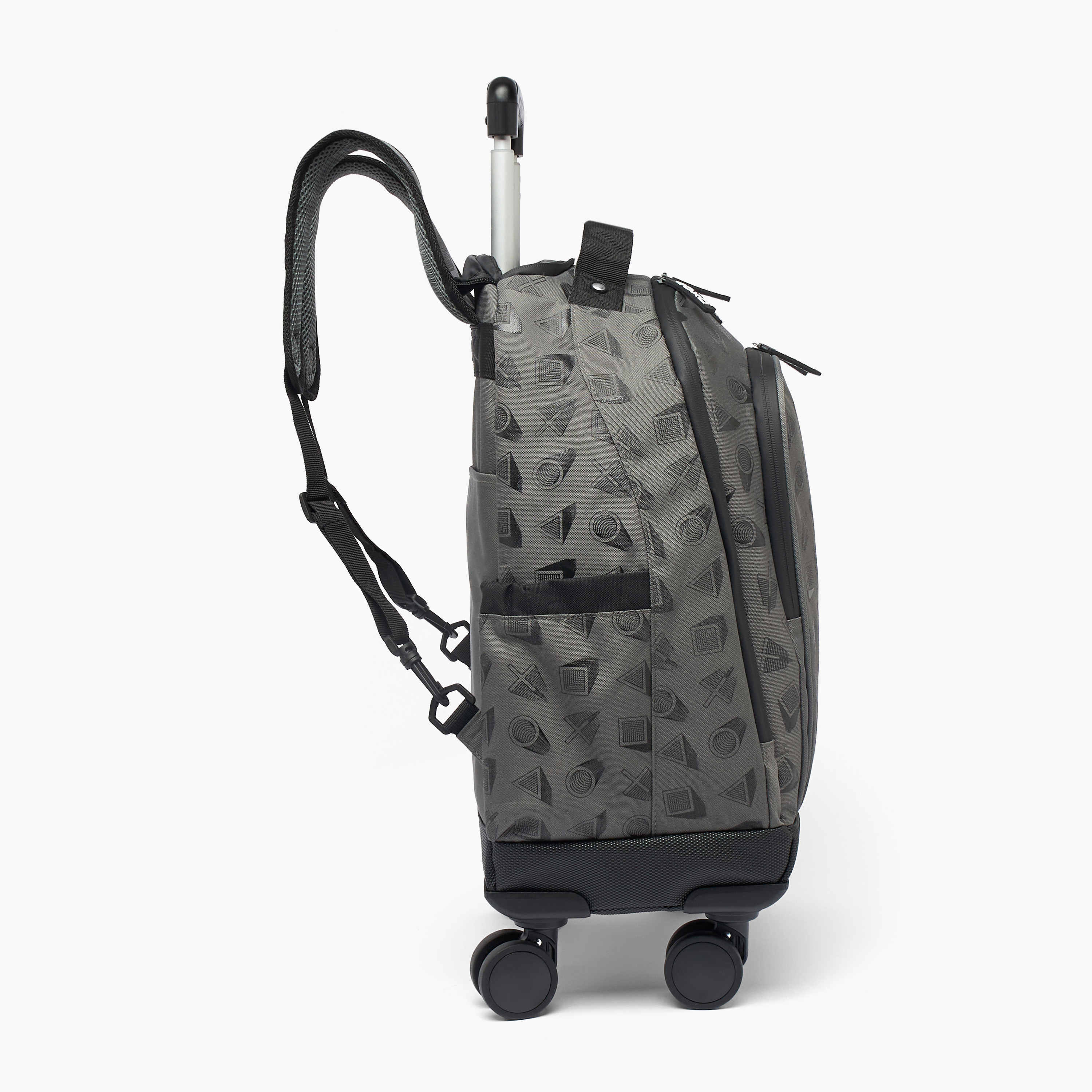 PlayStation Logo Print Trolley Bag for Boys 8-12 Years Retractable Handle - 16 inches-school-bagsandbackpacks-trolleybags-image-4